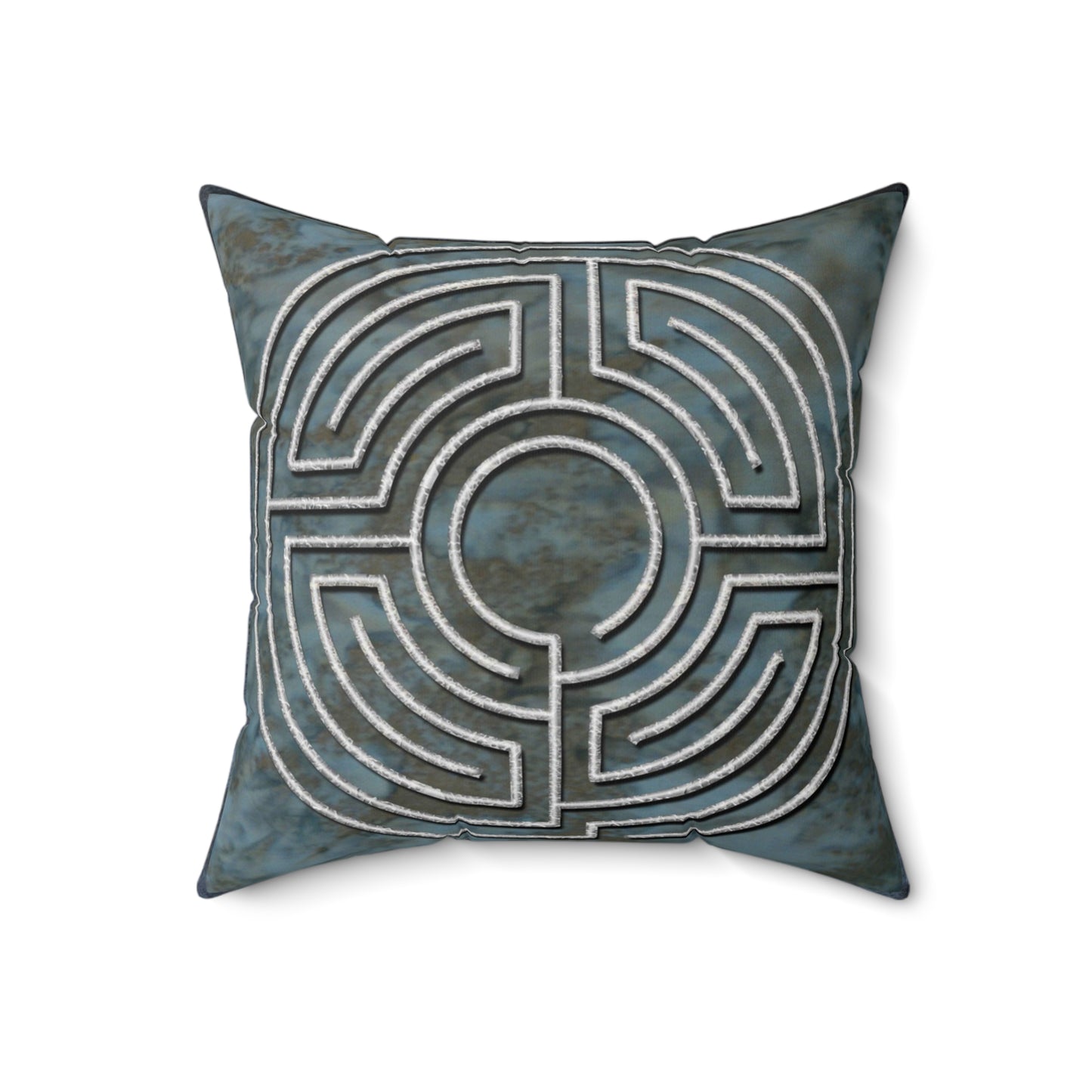 House of Theseus Labyrinth Faux Suede Pillow