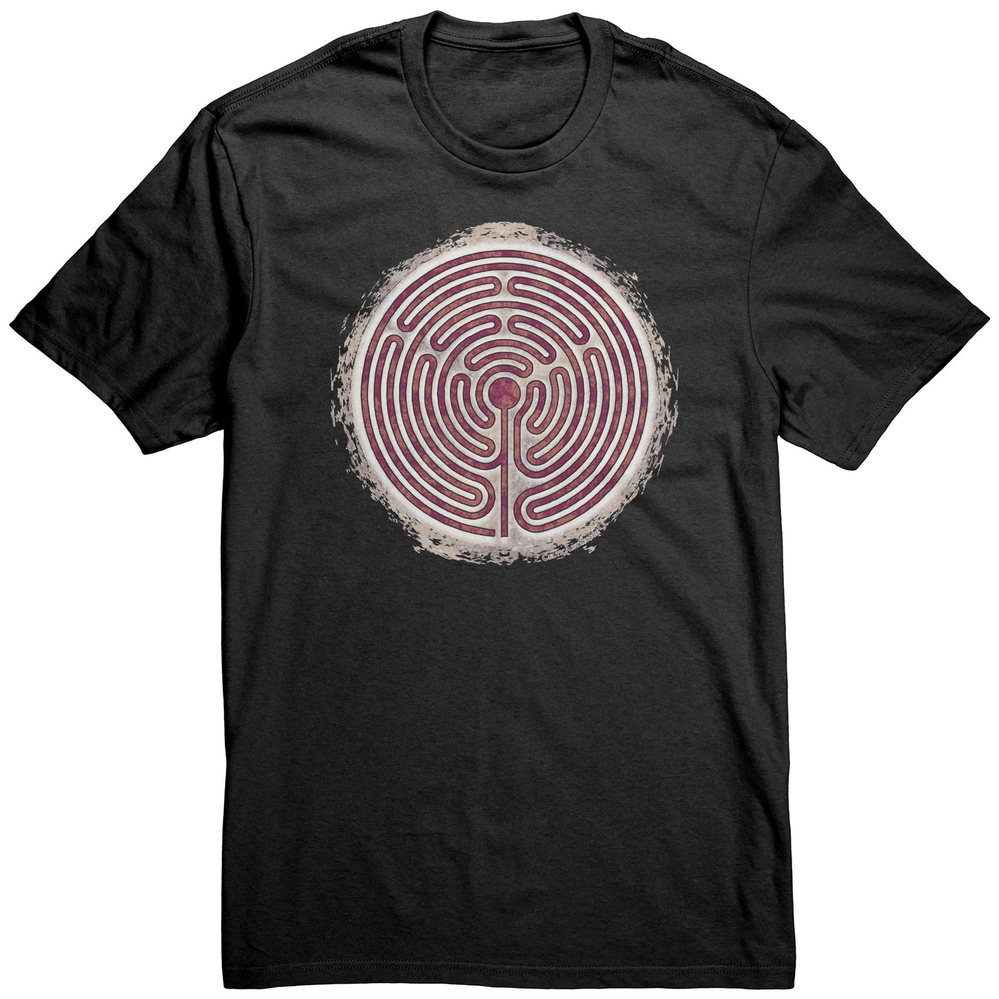 10 Circuit Labyrinth Brown Grunge Unisex T-shirt