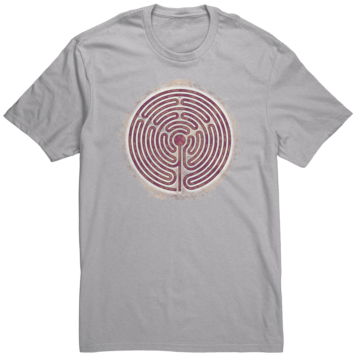10 Circuit Labyrinth Brown Grunge Unisex T-shirt
