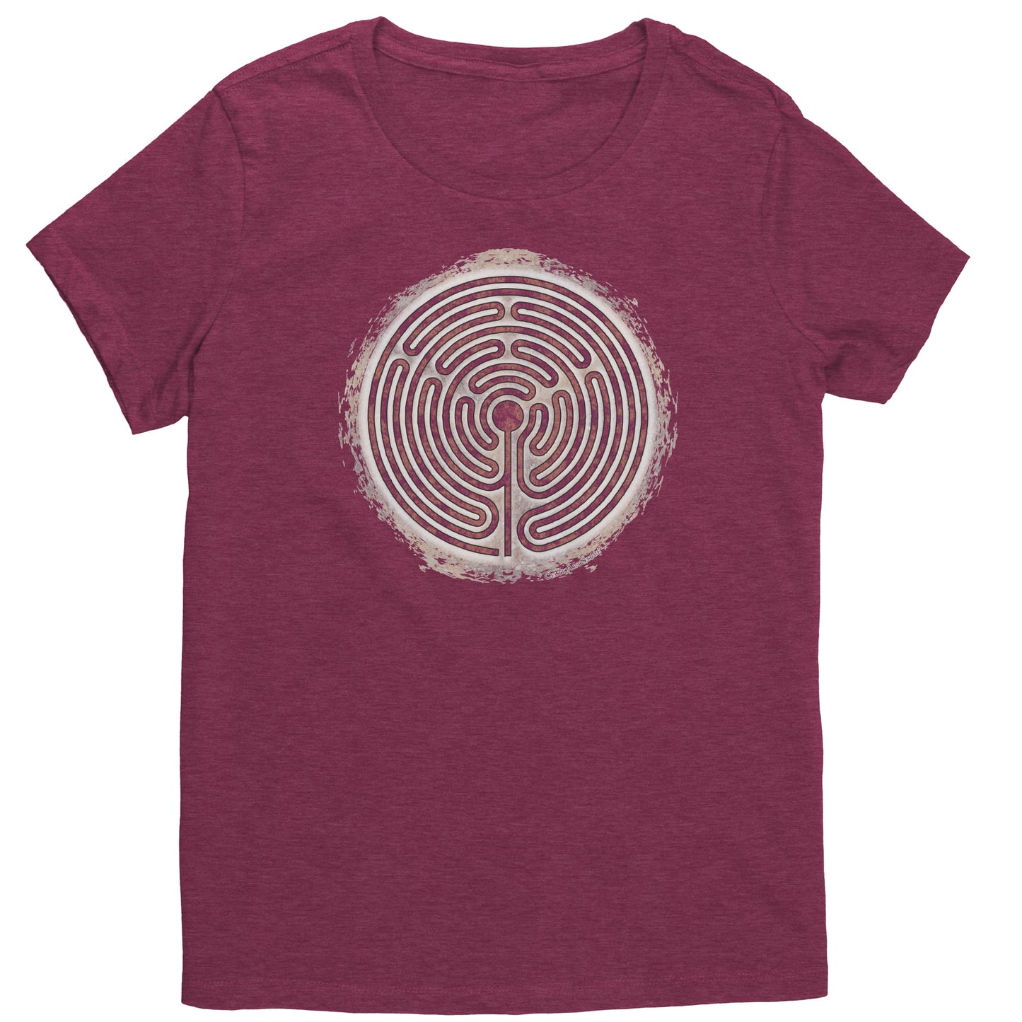 10 Circuit Labyrinth Brown Grunge Women's T-shirt