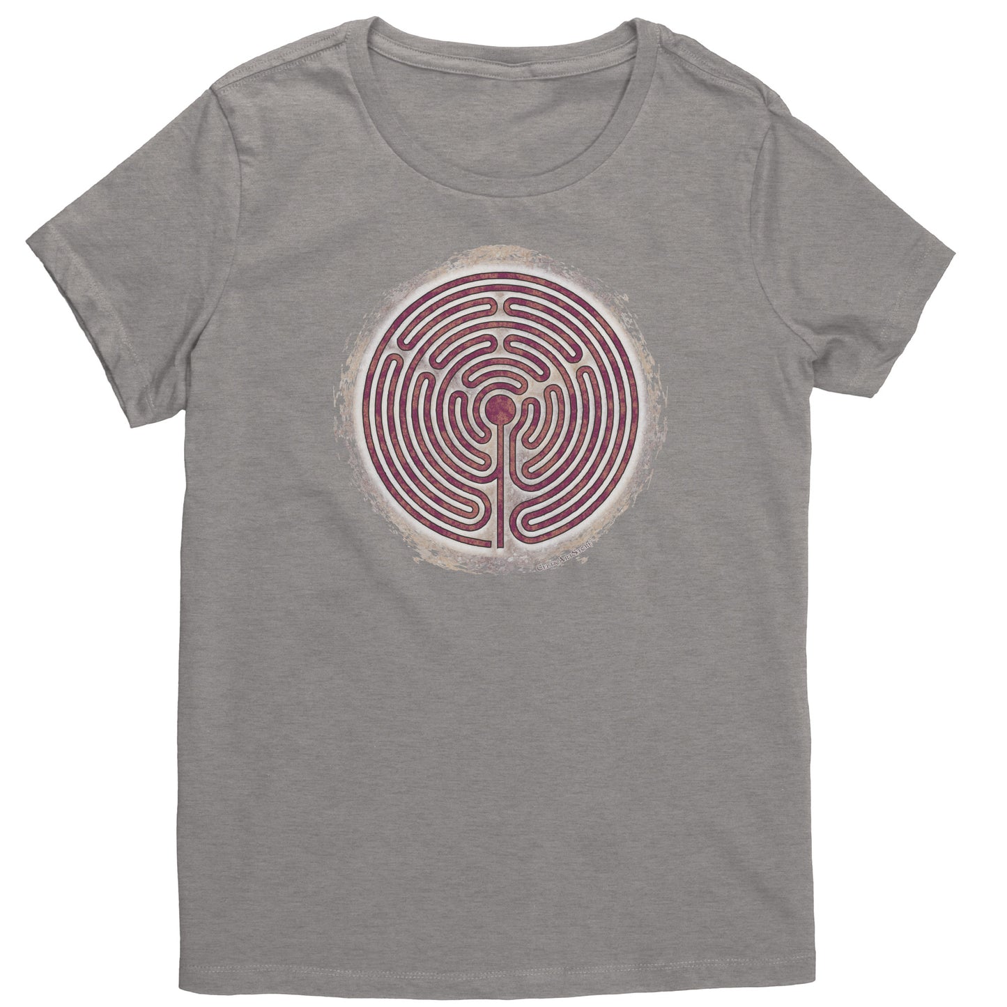10 Circuit Labyrinth Brown Grunge Women's T-shirt