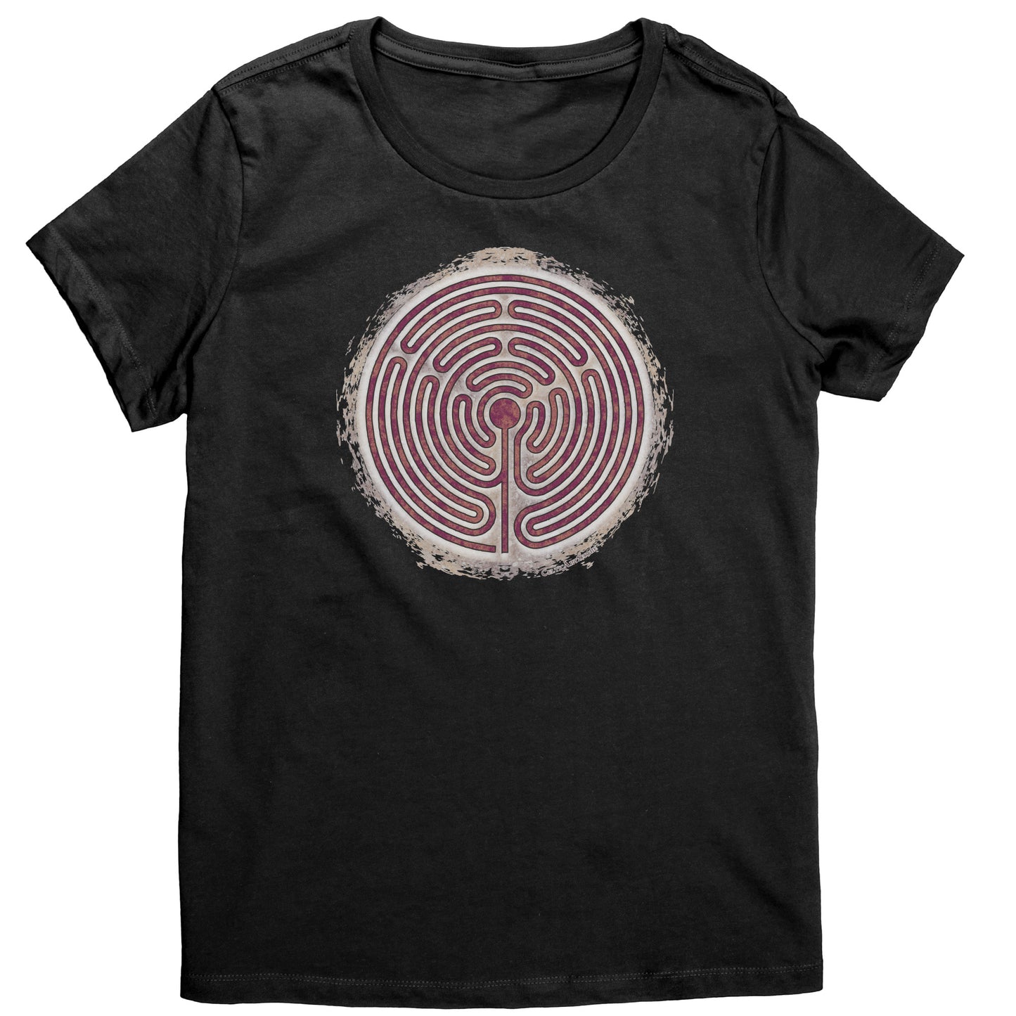 10 Circuit Labyrinth Brown Grunge Women's T-shirt