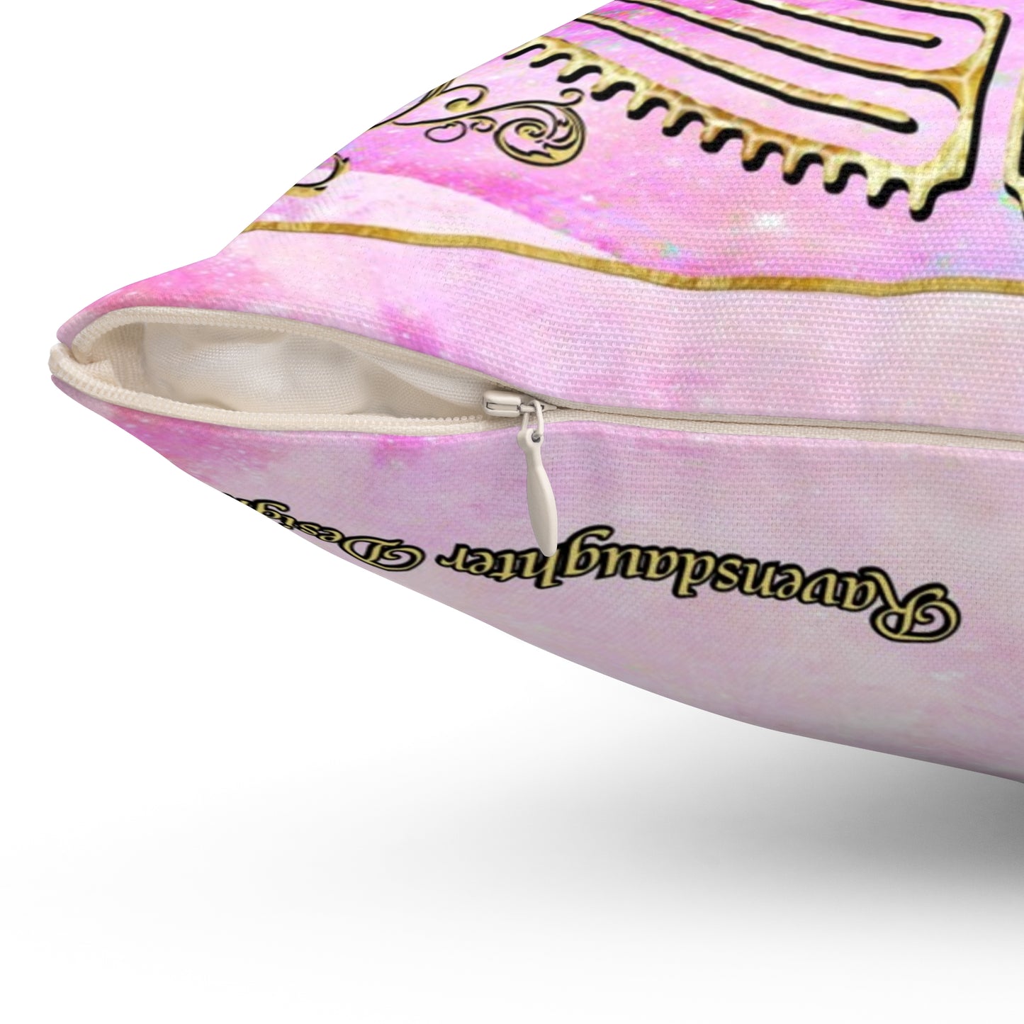 Chartres Cathedral Labyrinth Pink Texture Throw Pillow
