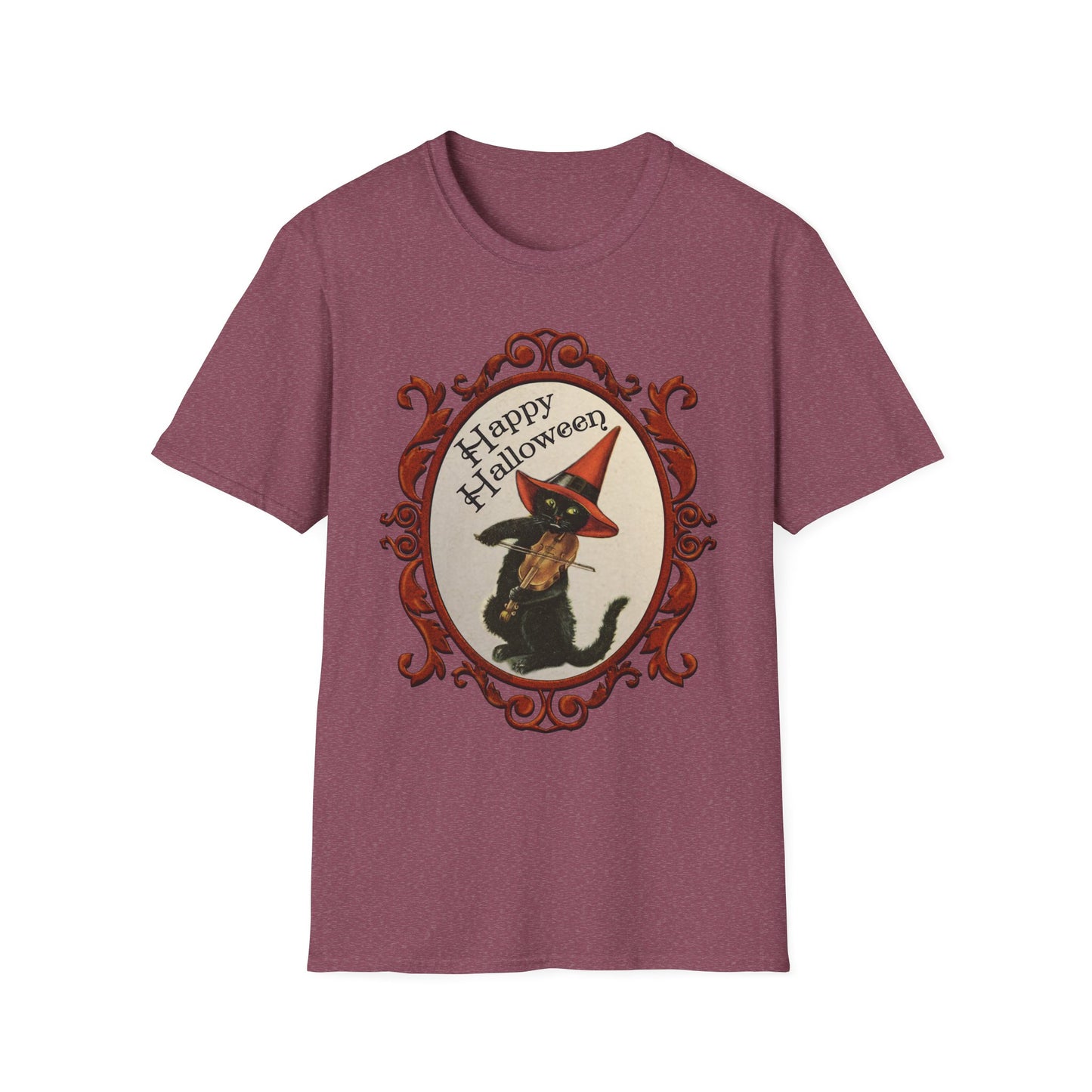 Happy Halloween Vintage Cat and Fiddle Unisex T-Shirt