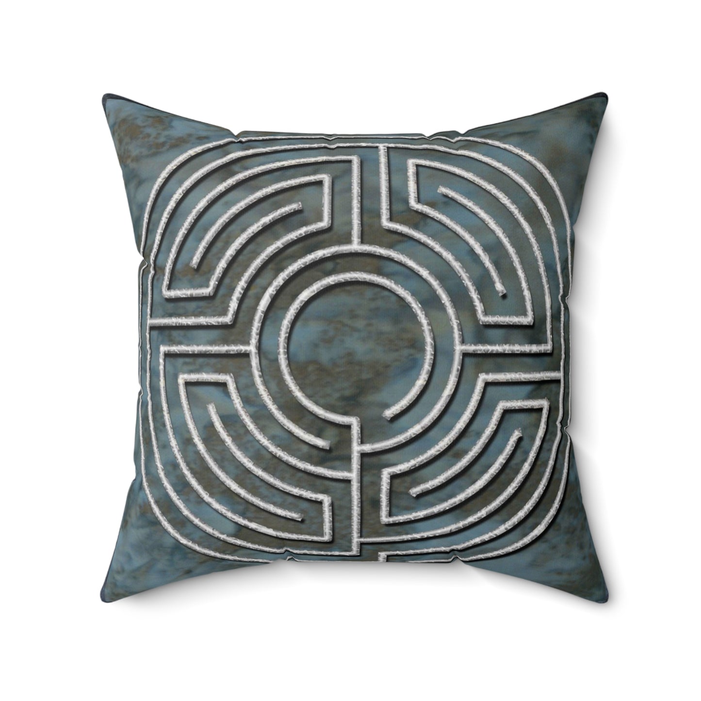 House of Theseus Labyrinth Faux Suede Pillow