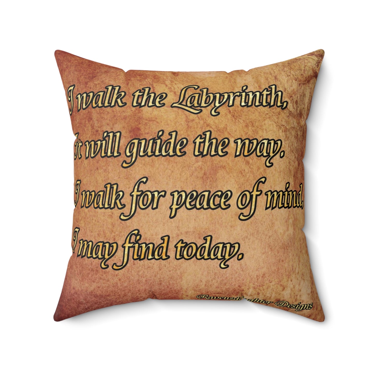 Chartres Cathedral Labyrinth Brown Texture Throw Pillow