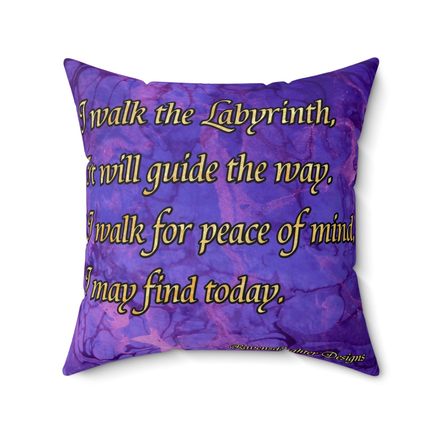 Chartres Cathedral Labyrinth Purple Texture Throw Pillow