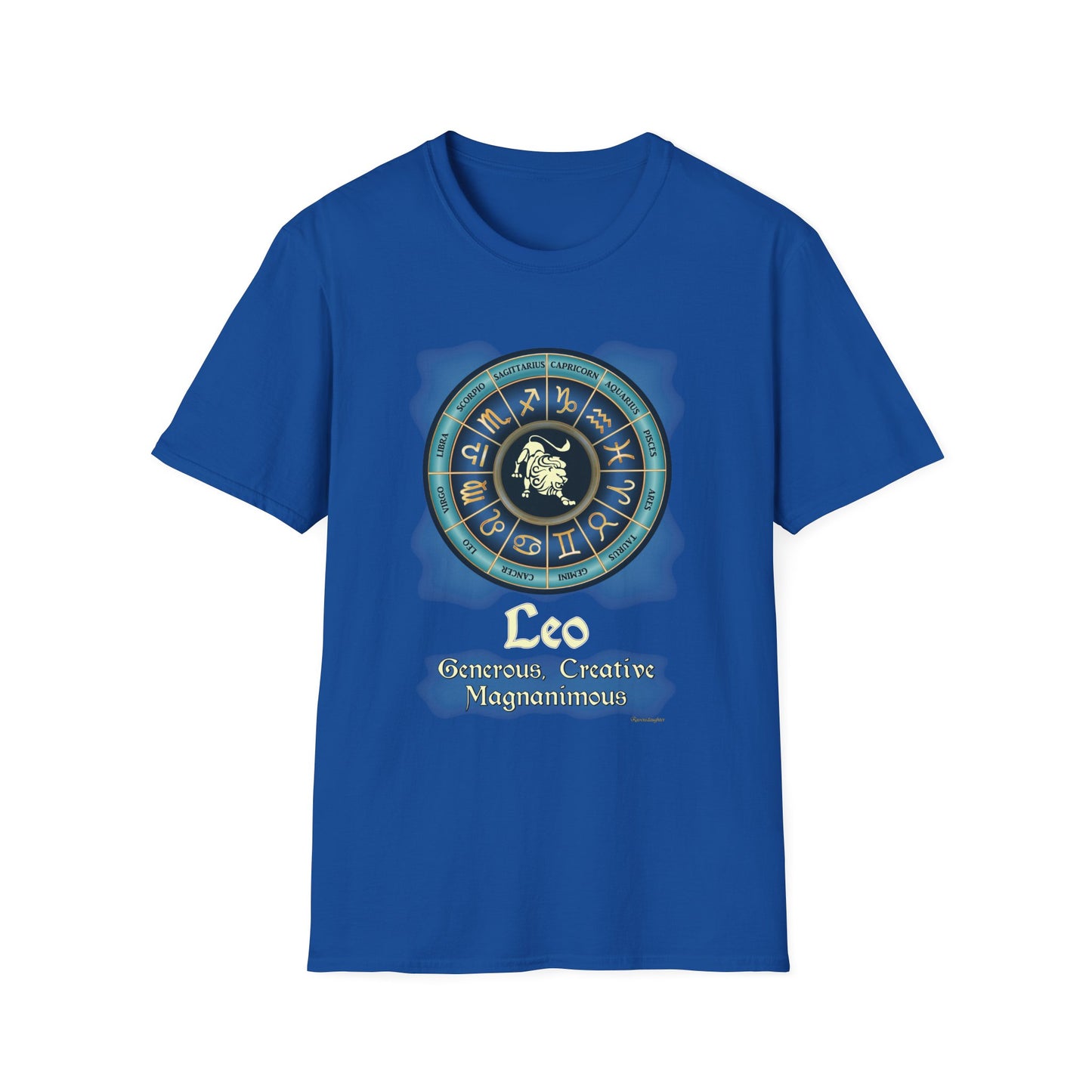 Blue Zodiac Leo Astrology Unisex SoftStyle T-Shirt