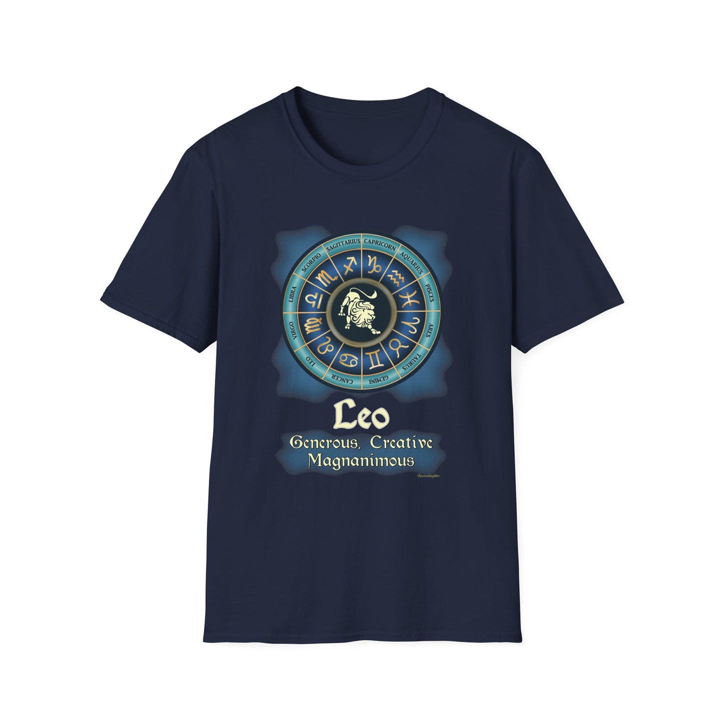 Blue Zodiac Leo Astrology Unisex SoftStyle T-Shirt