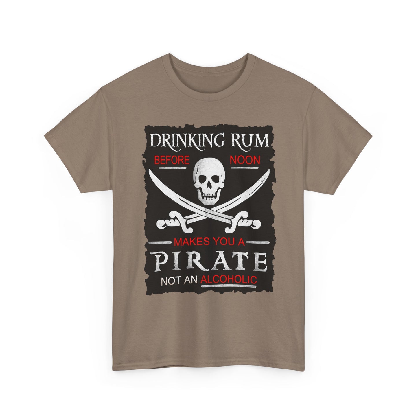 Drinking Rum Before Noon Unisex Pirate Tee - Torn Page