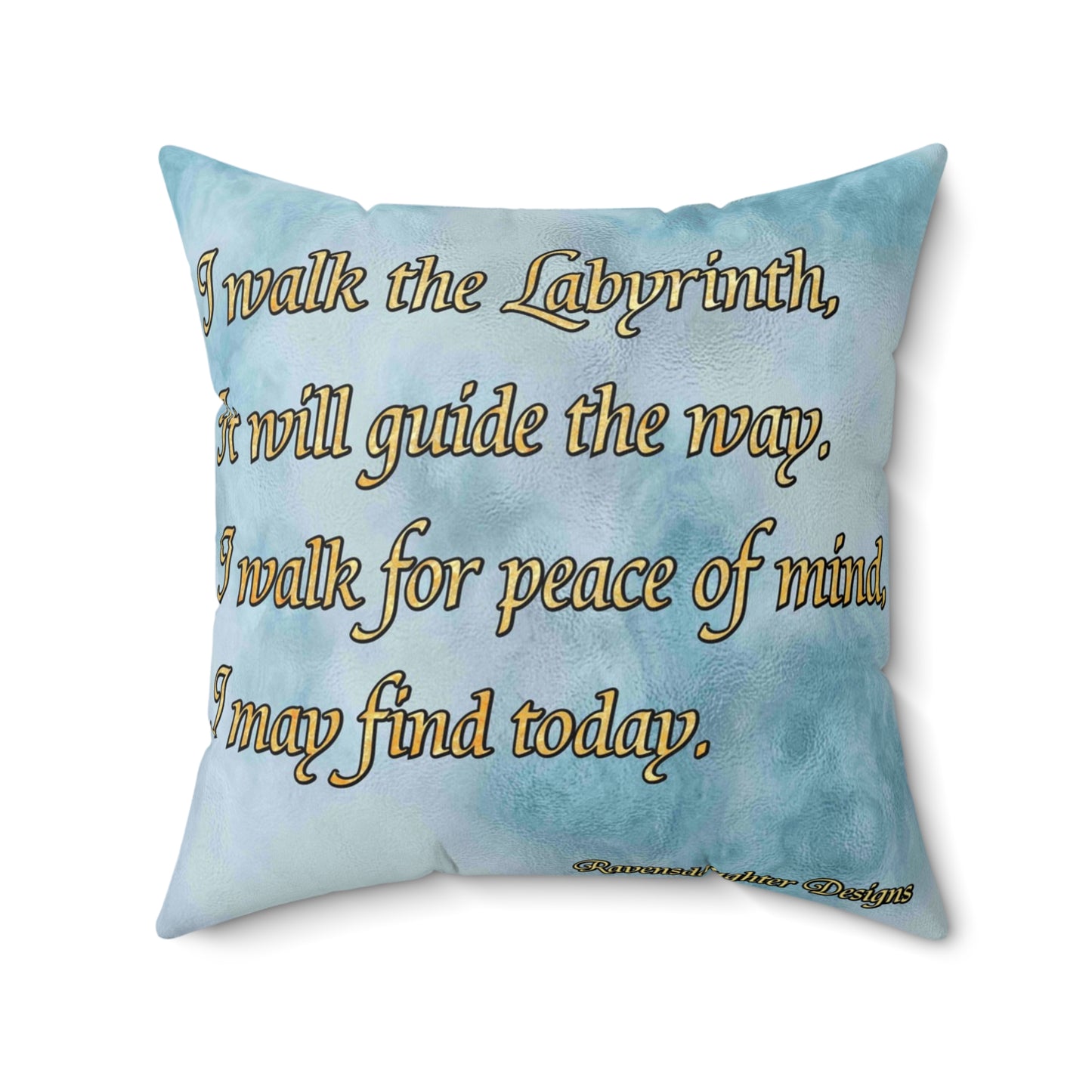 Chartres Cathedral Labyrinth Light Blue Texture Throw Pillow