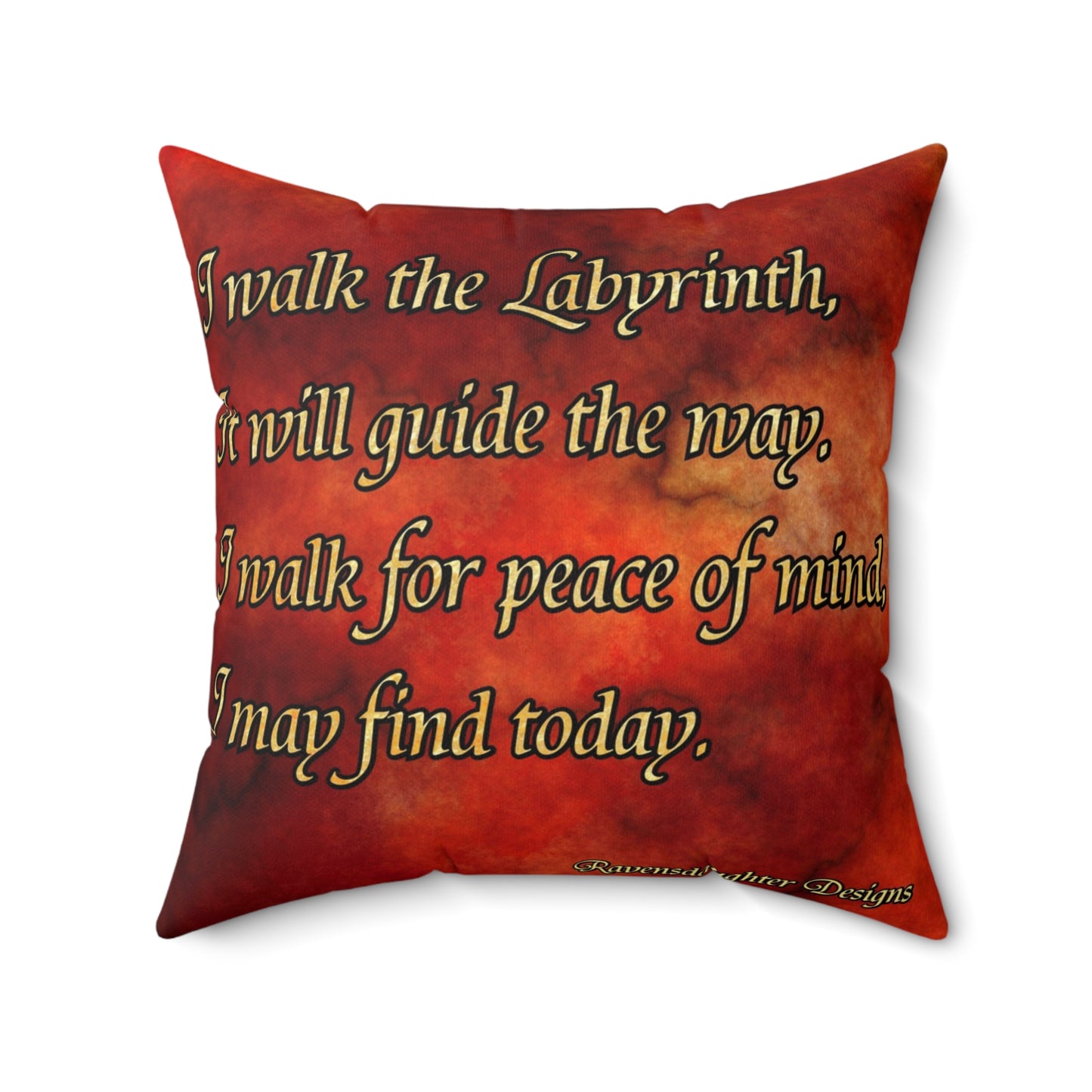 Chartres Cathedral Labyrinth Orange Texture Throw Pillow