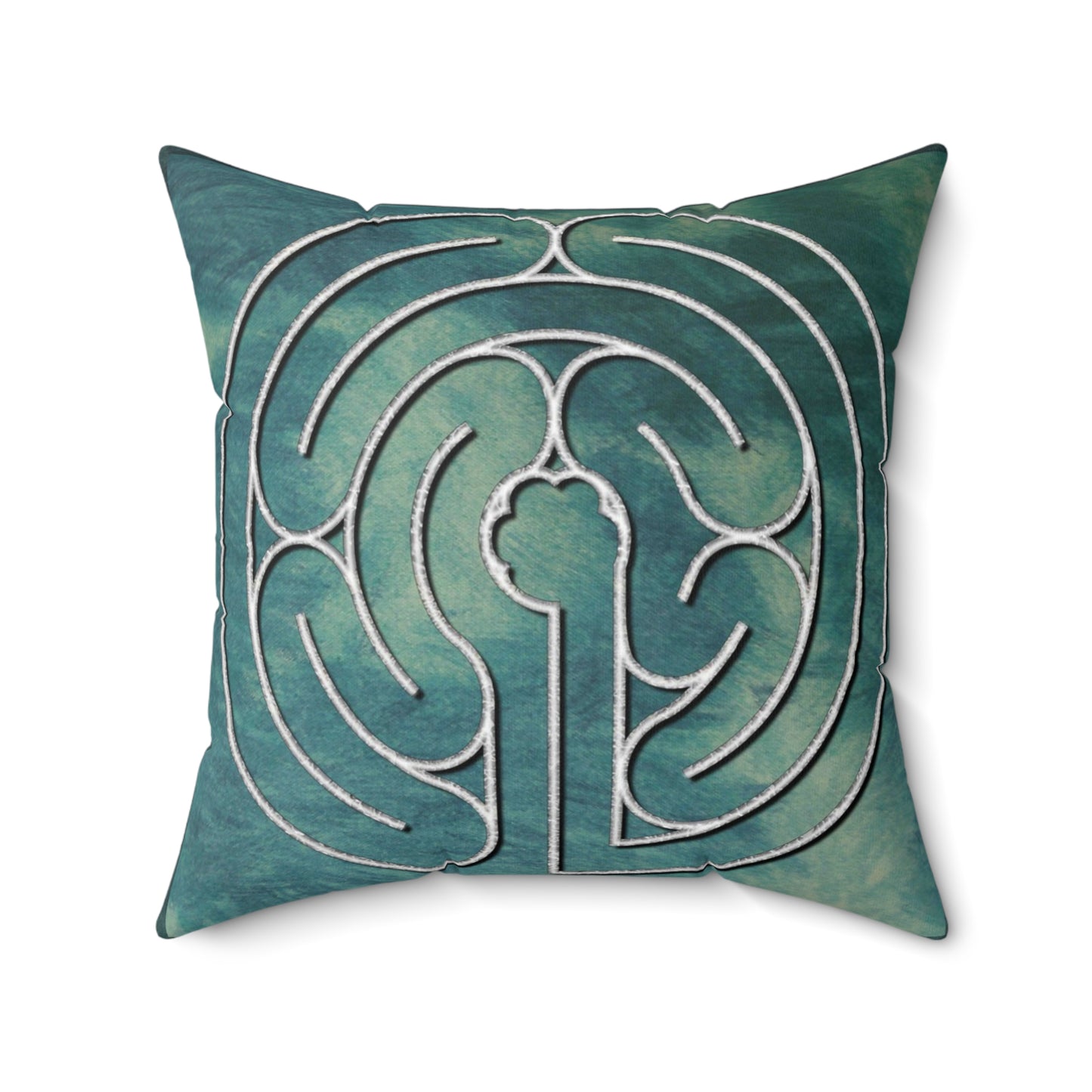 Medieval Labyrinth Faux Suede Pillow
