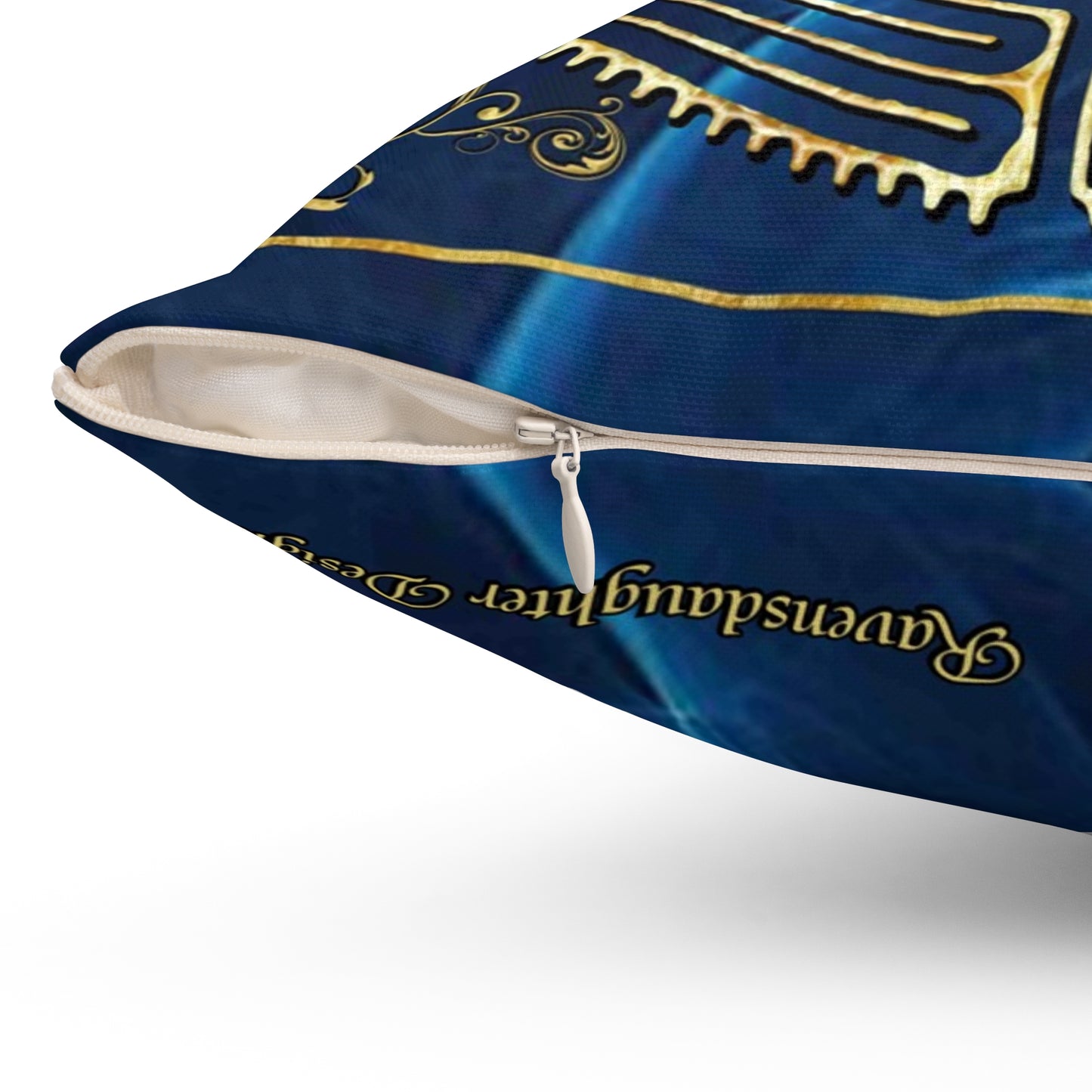 Chartres Cathedral Labyrinth Dark Blue Texture Throw Pillow