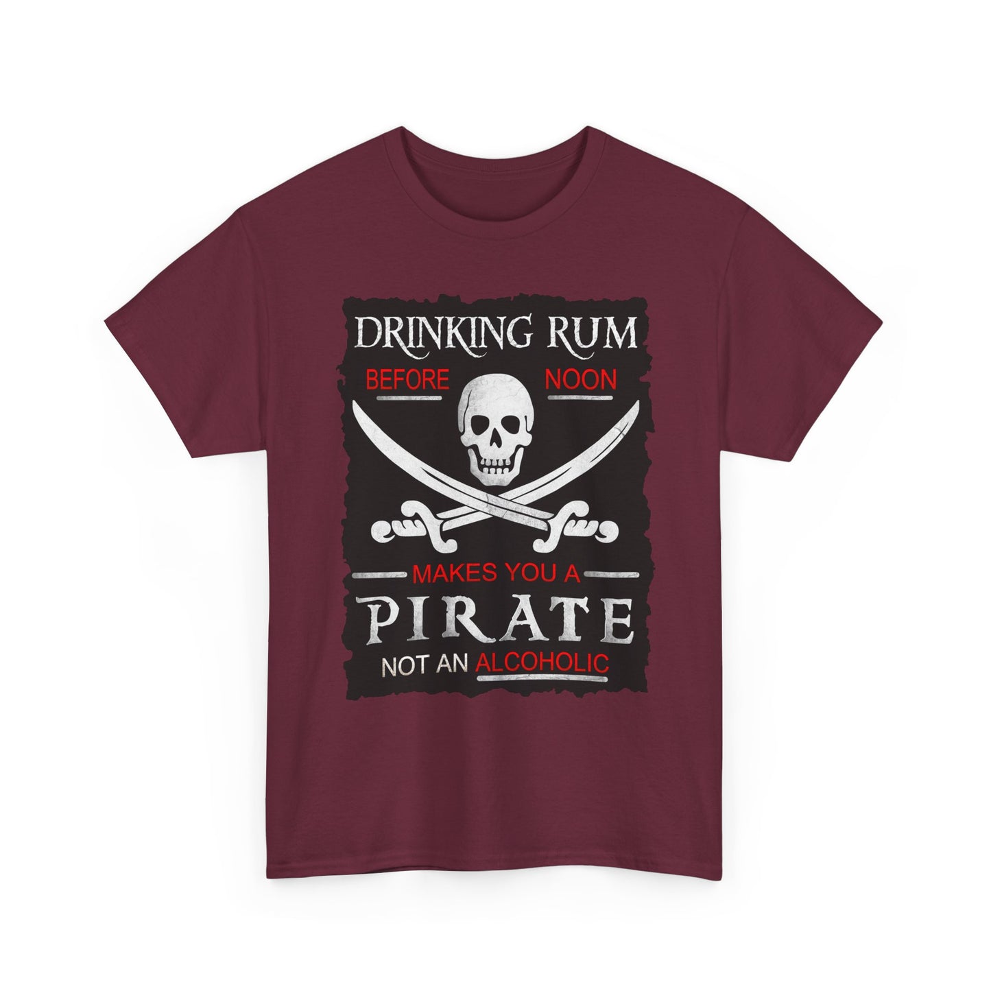 Drinking Rum Before Noon Unisex Pirate Tee - Torn Page