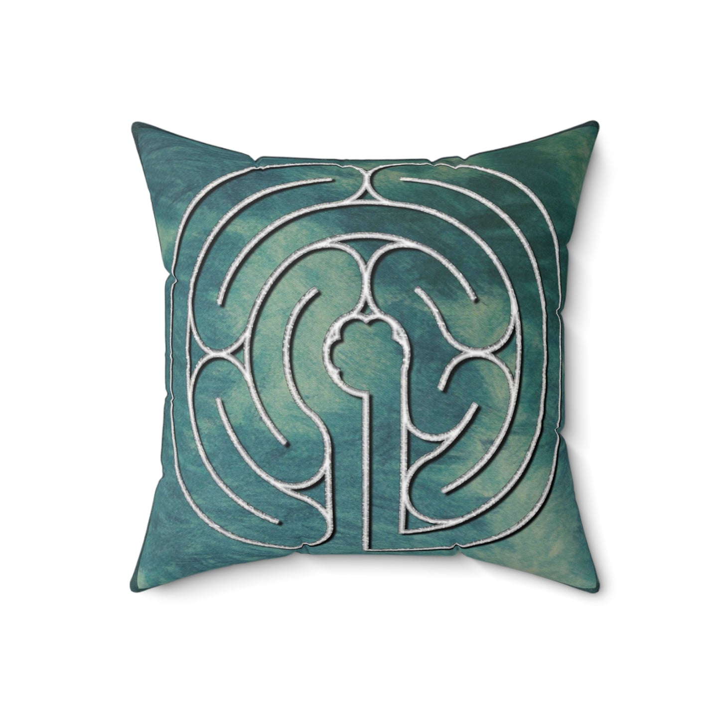 Medieval Labyrinth Faux Suede Pillow