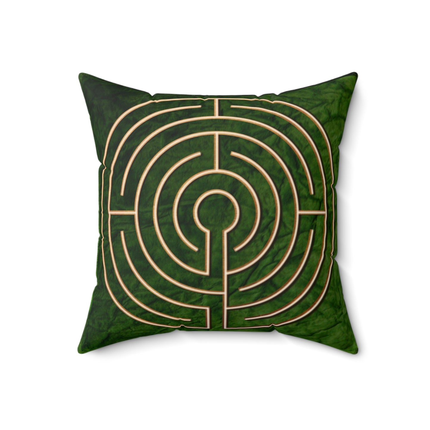 Abingdon Abbey Labyrinth Faux Suede Pillow