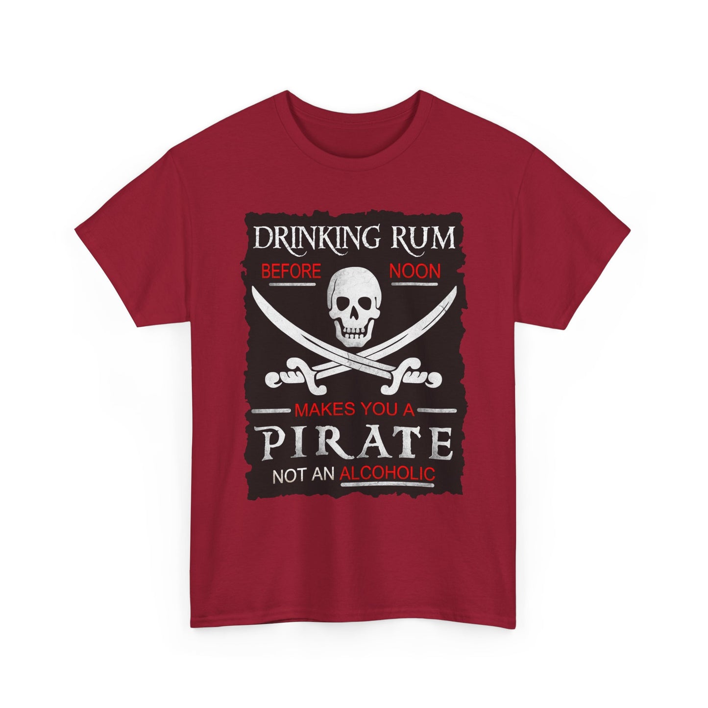 Drinking Rum Before Noon Unisex Pirate Tee - Torn Page