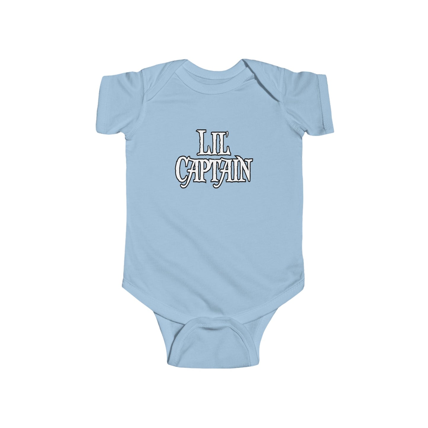 Lil Captain Double Print Pirate Baby Onesie