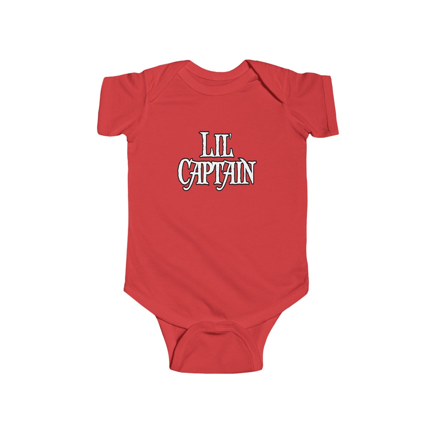 Lil Captain Double Print Pirate Baby Onesie
