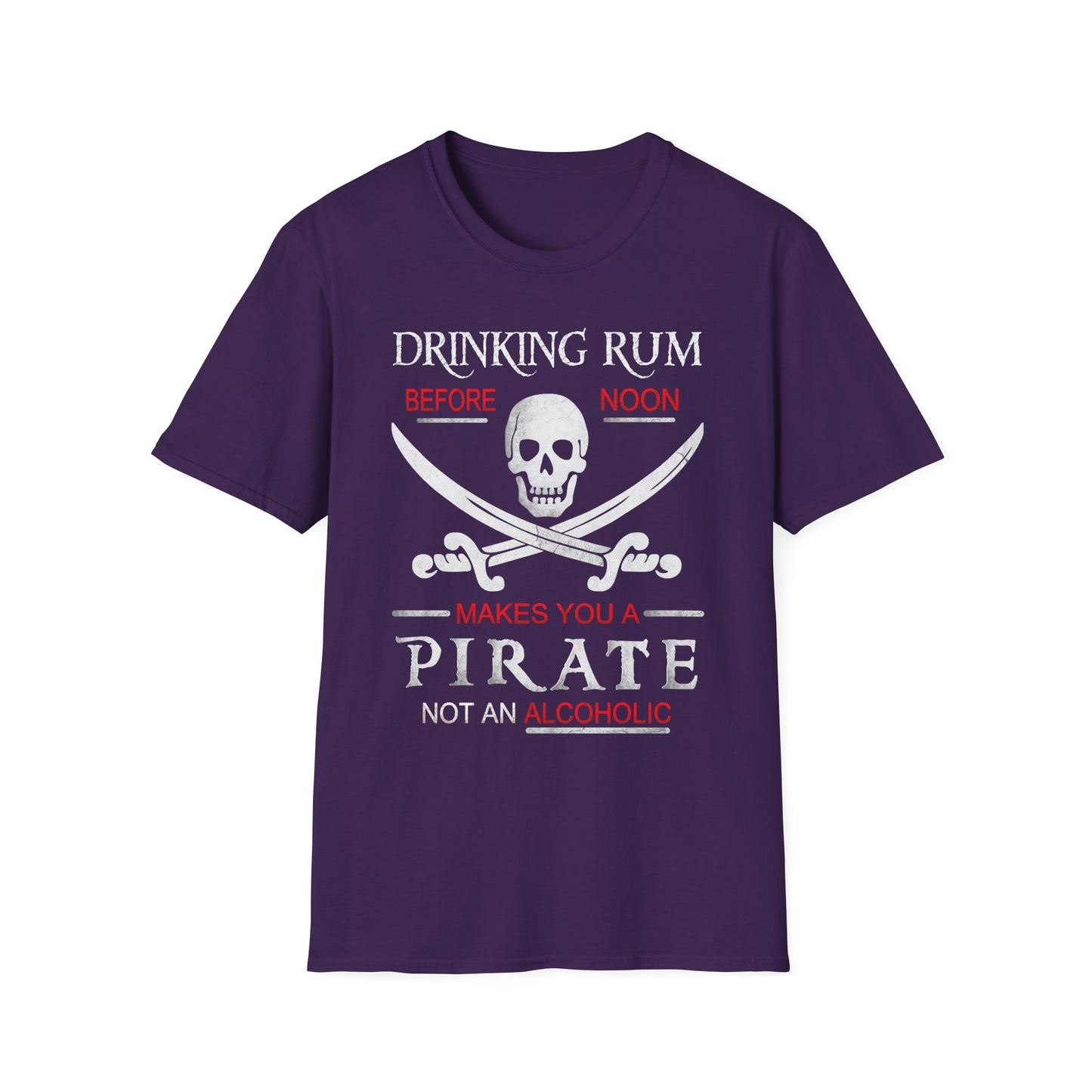 Drinking Rum Before Noon Softstyle Unisex Pirate Tee