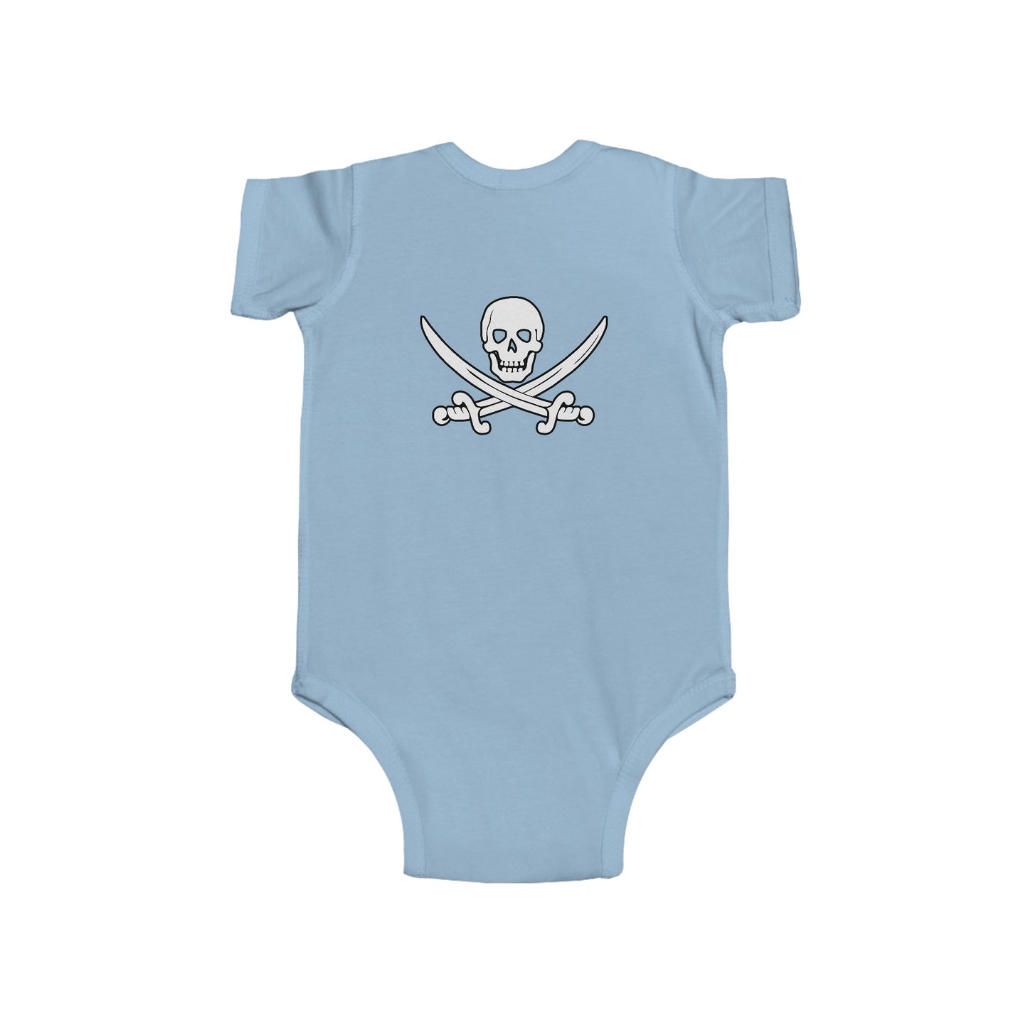 Me Mum's Chest Double Print Pirate Baby Onesie