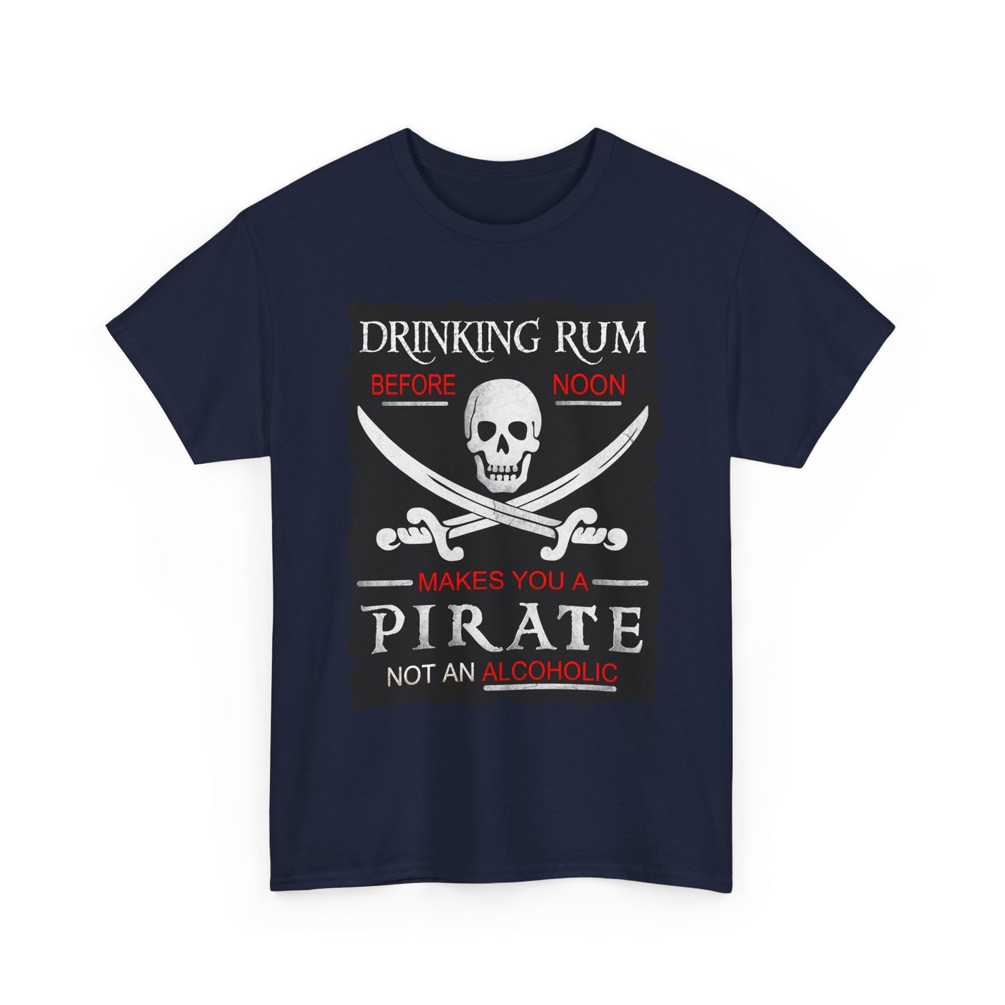 Drinking Rum Before Noon Unisex Pirate Tee - Torn Page