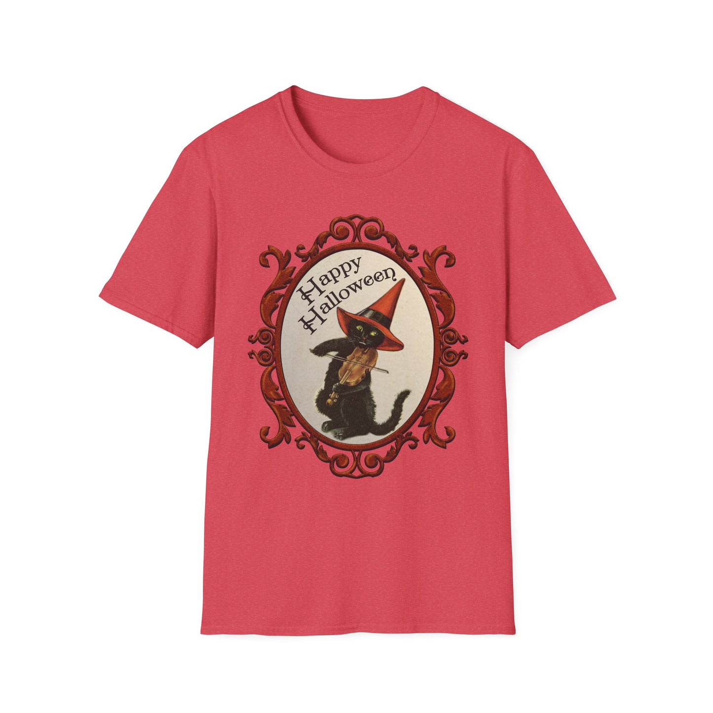 Happy Halloween Vintage Cat and Fiddle Unisex T-Shirt