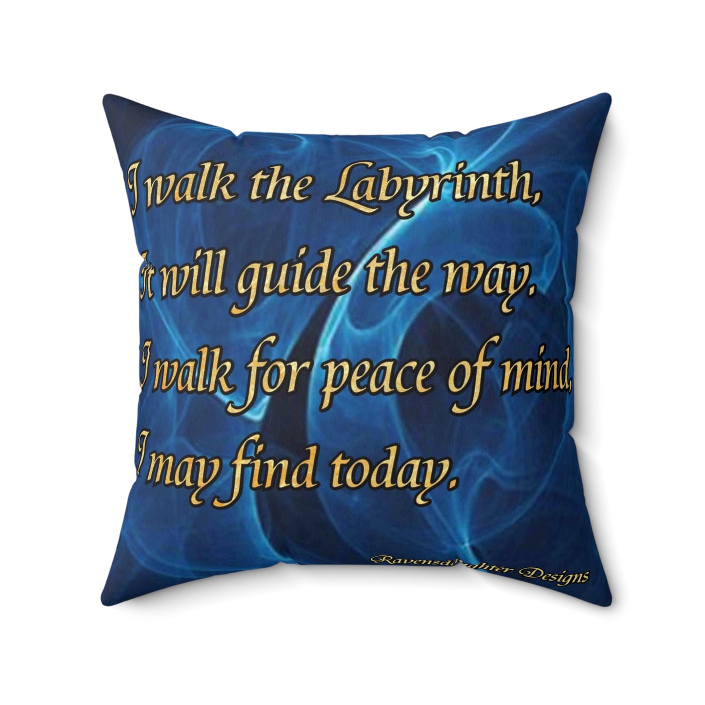 Chartres Cathedral Labyrinth Dark Blue Texture Throw Pillow