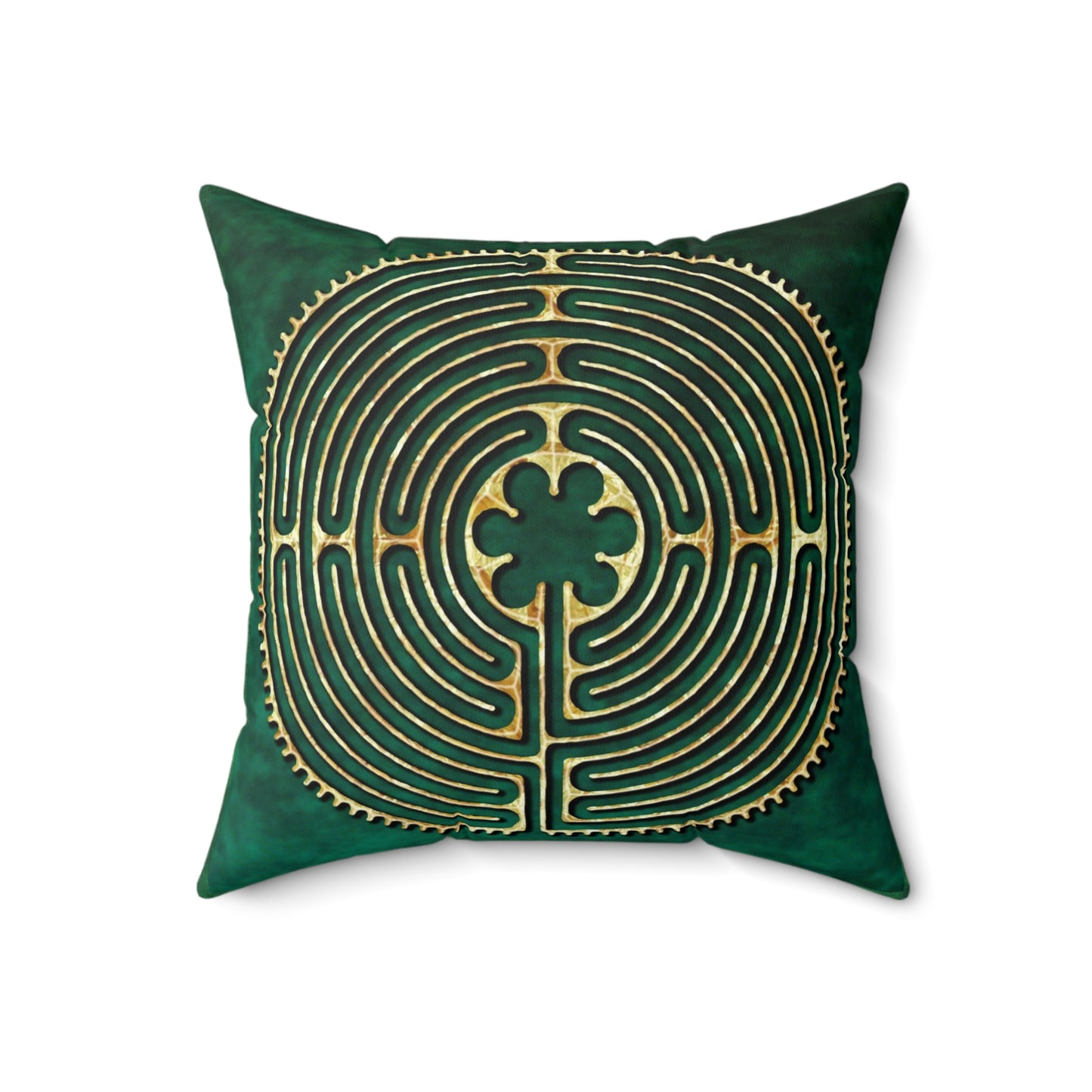 Chartres Cathedral Labyrinth Faux Suede Pillow