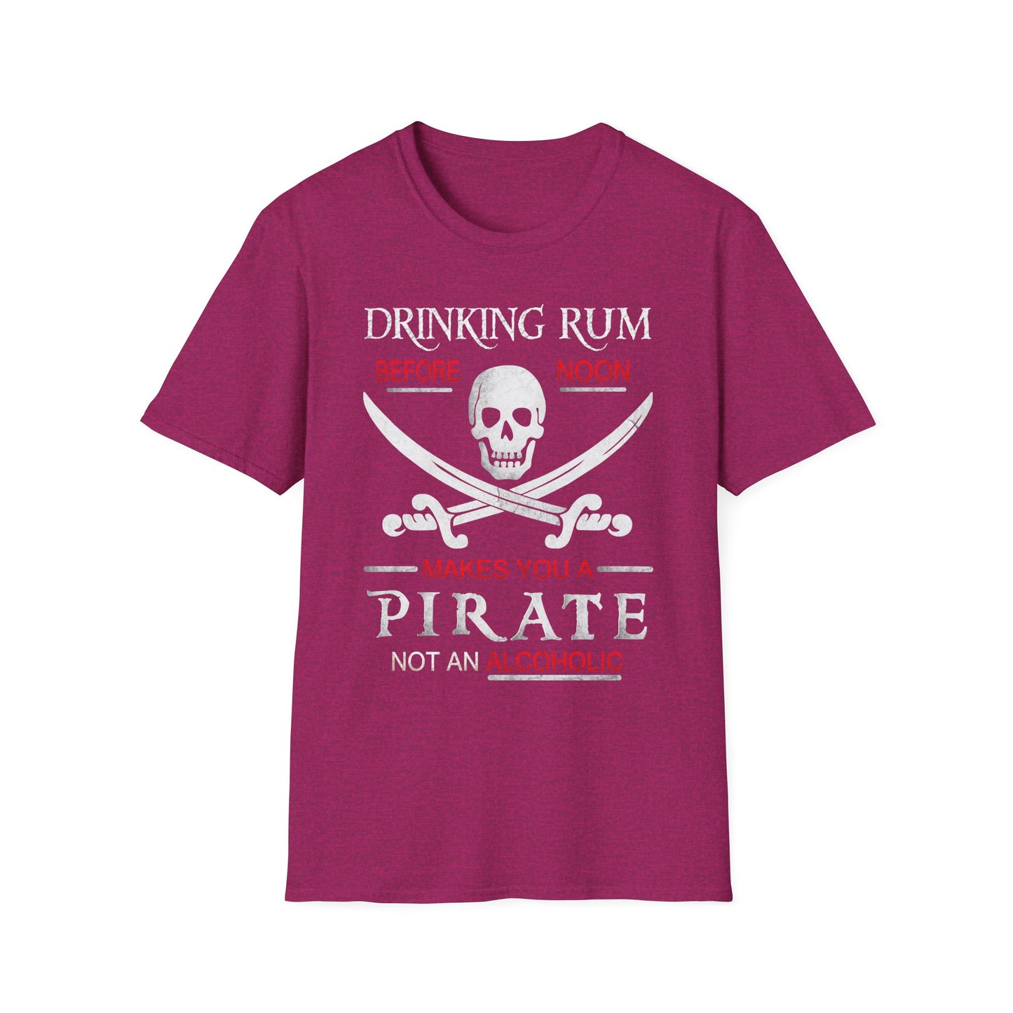 Drinking Rum Before Noon Softstyle Unisex Pirate Tee
