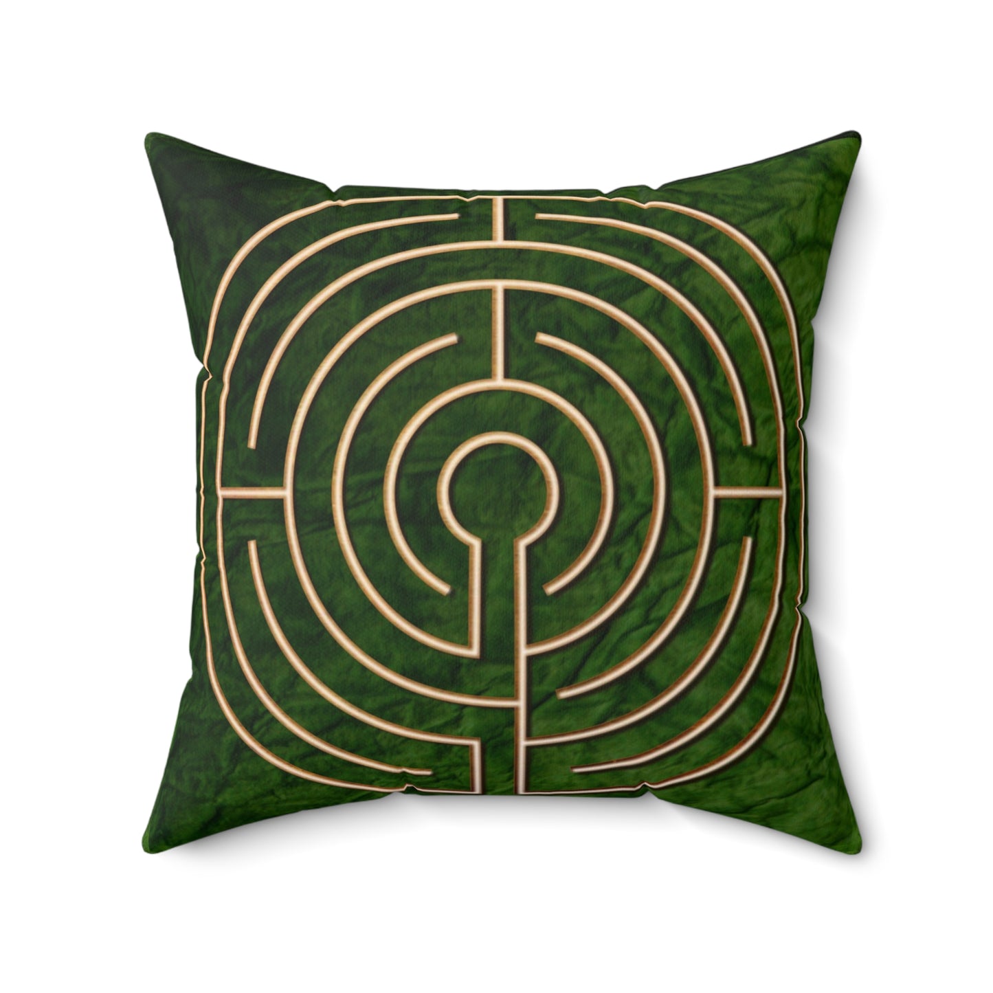 Abingdon Abbey Labyrinth Faux Suede Pillow