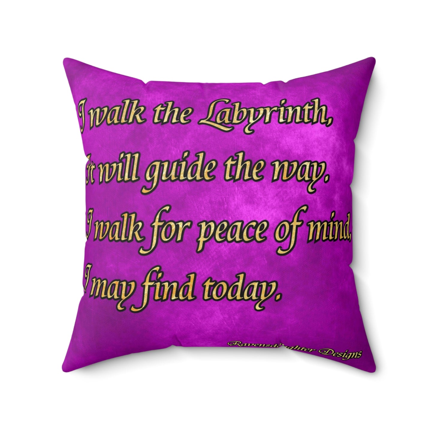 Chartres Cathedral Labyrinth Fuchsia Texture Throw Pillow