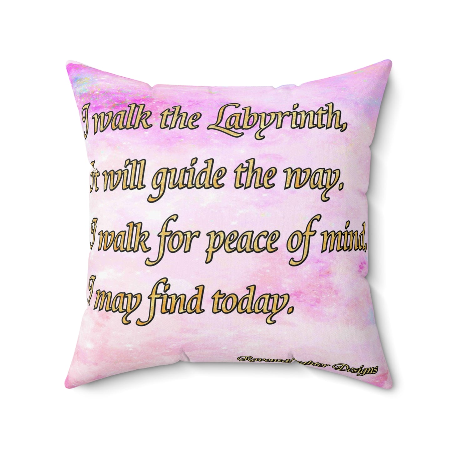 Chartres Cathedral Labyrinth Pink Texture Throw Pillow