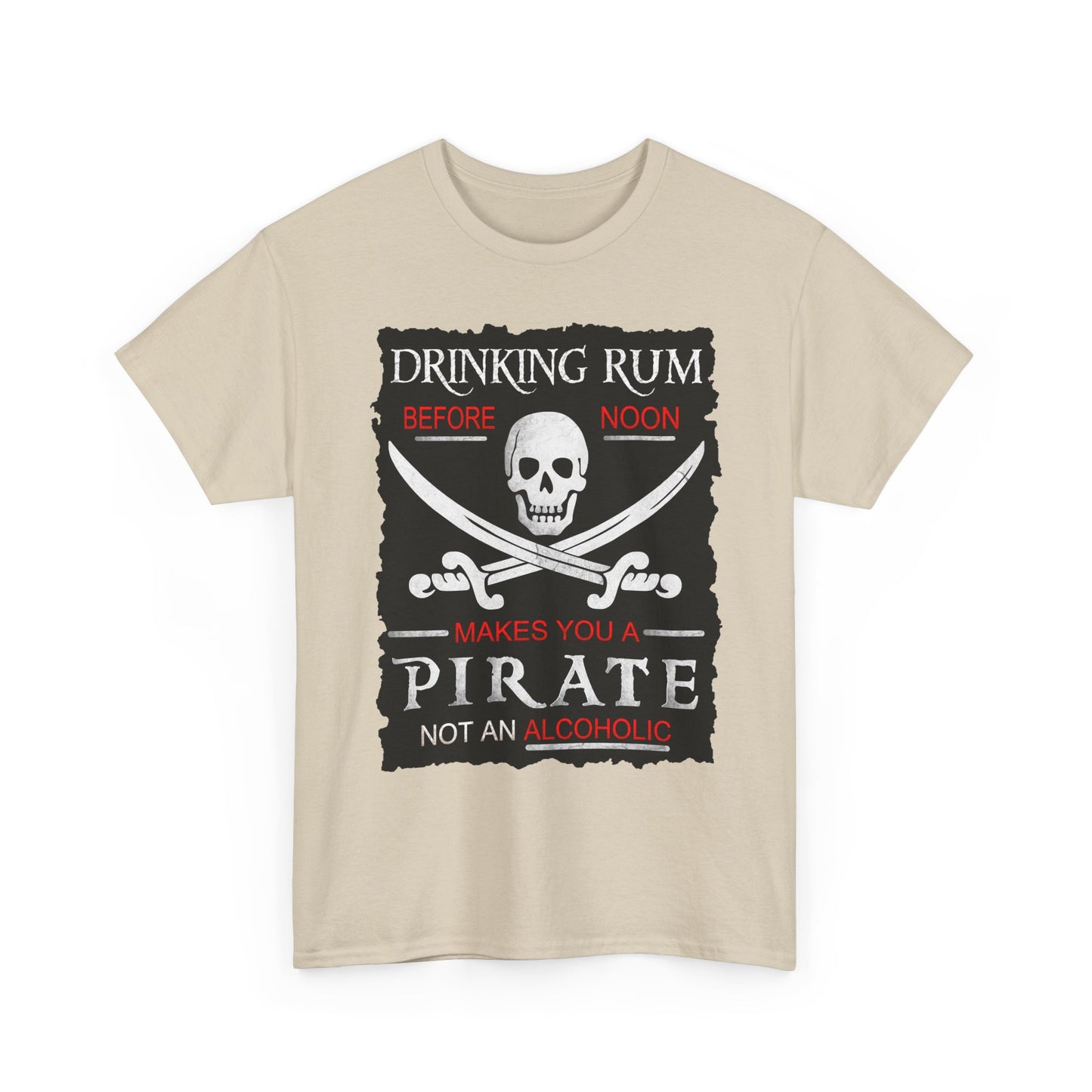 Drinking Rum Before Noon Unisex Pirate Tee - Torn Page