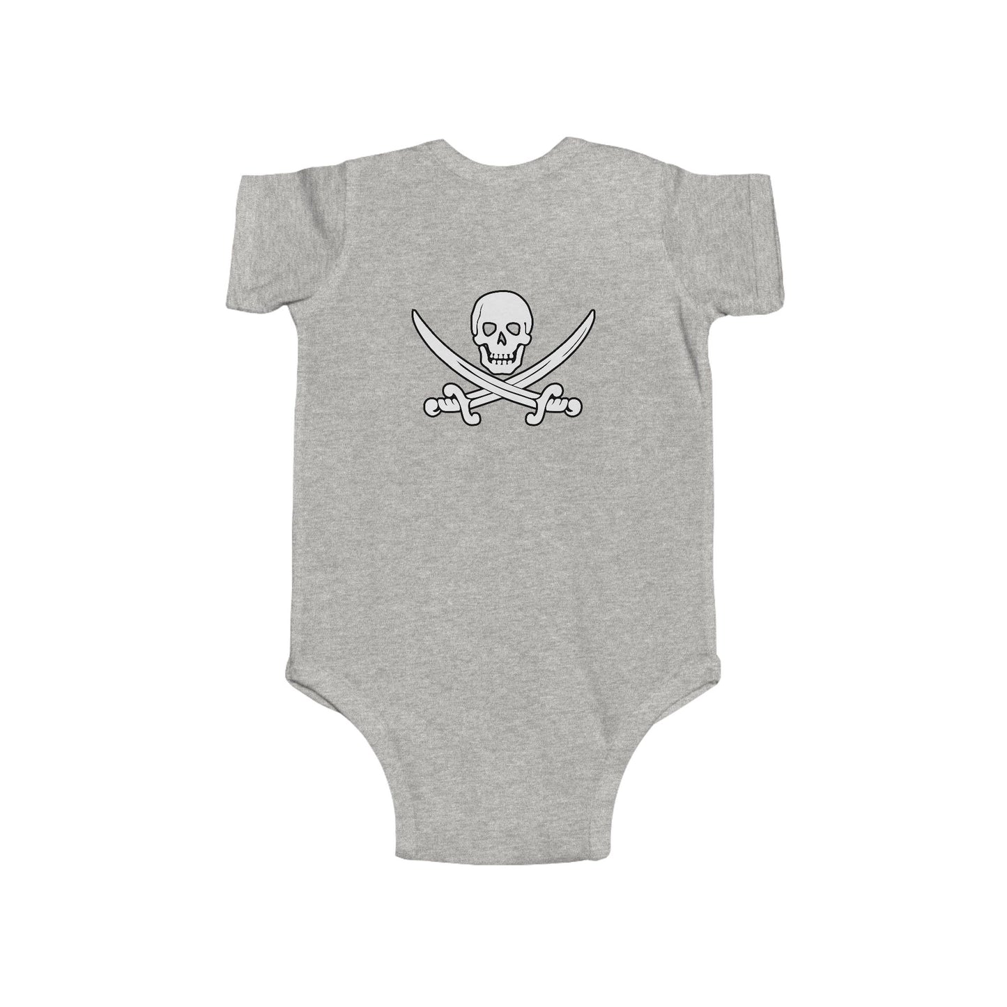 Me Mum's Chest Double Print Pirate Baby Onesie