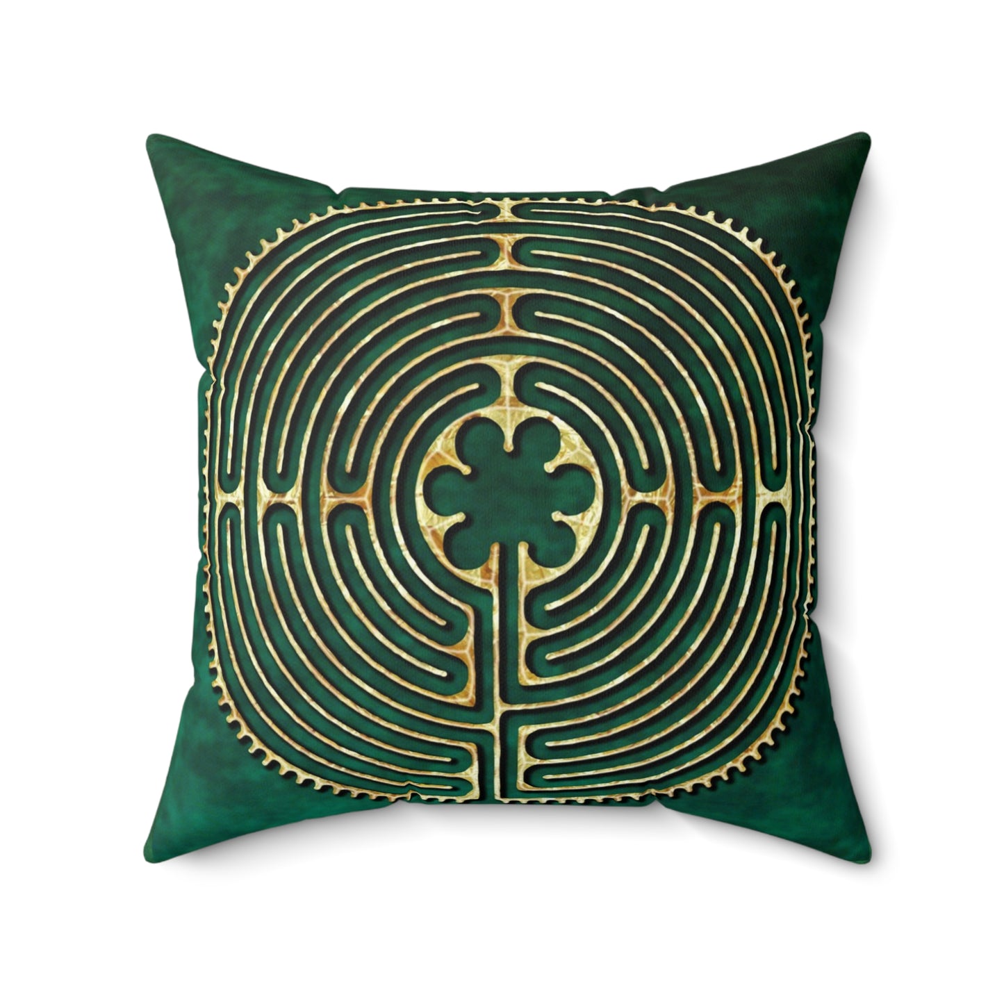 Chartres Cathedral Labyrinth Faux Suede Pillow