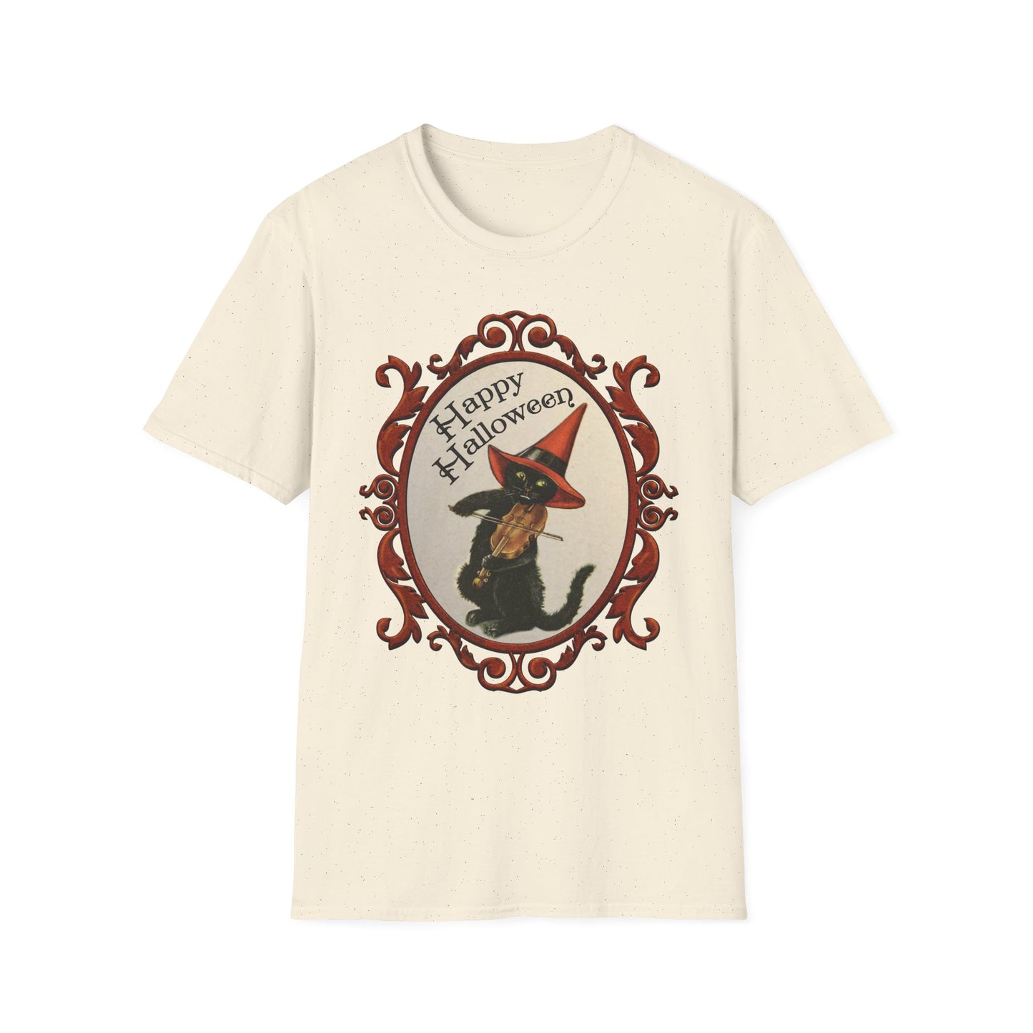 Happy Halloween Vintage Cat and Fiddle Unisex T-Shirt