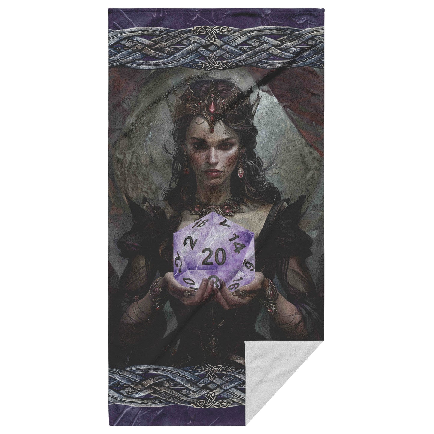 Amethyst Queen D20 Beach Towel