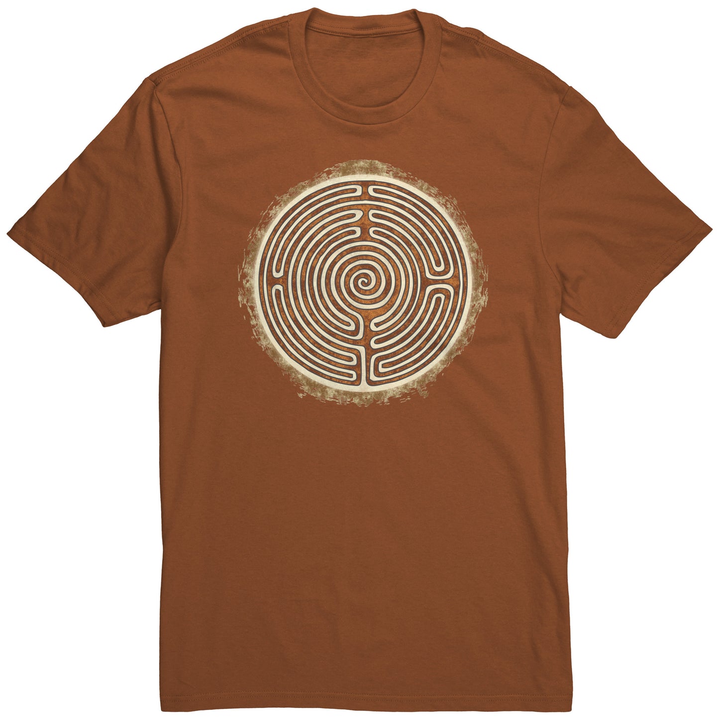 Bayeux Cathedral Labyrinth Brown Grunge Unisex T-shirt