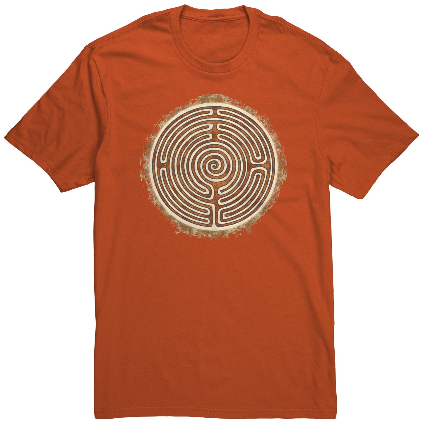 Bayeux Cathedral Labyrinth Brown Grunge Unisex T-shirt