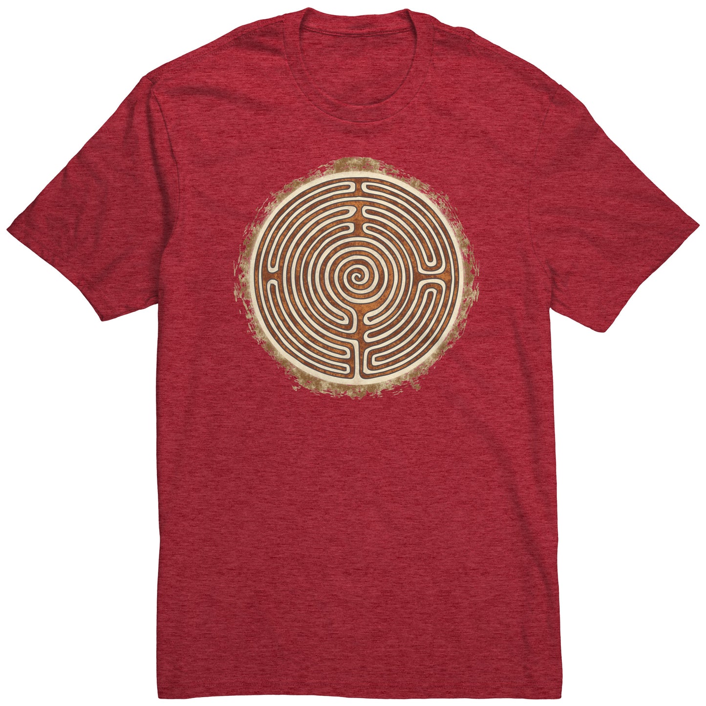 Bayeux Cathedral Labyrinth Brown Grunge Unisex T-shirt