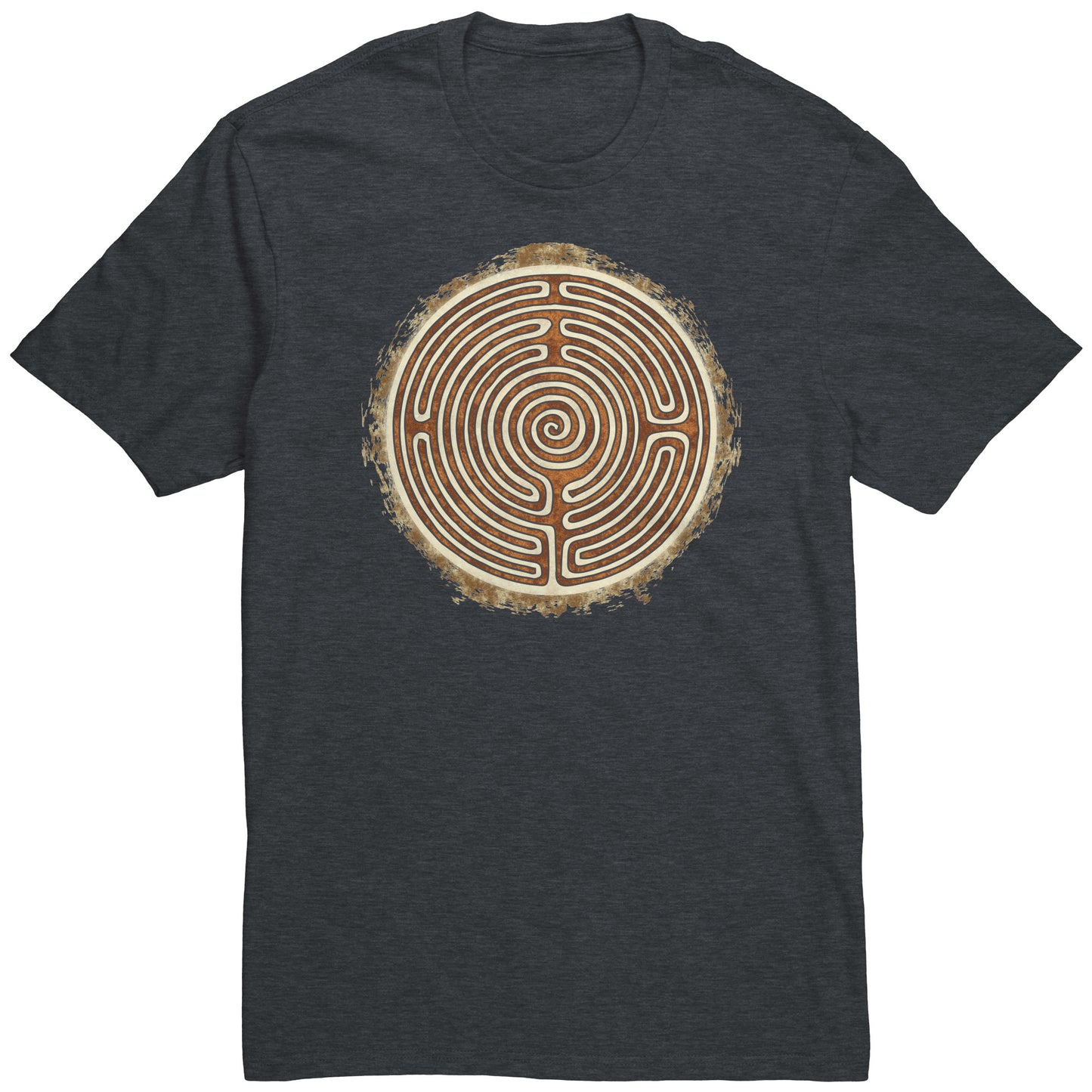 Bayeux Cathedral Labyrinth Brown Grunge Unisex T-shirt