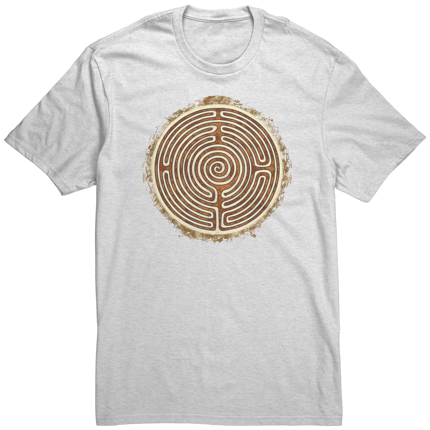 Bayeux Cathedral Labyrinth Brown Grunge Unisex T-shirt