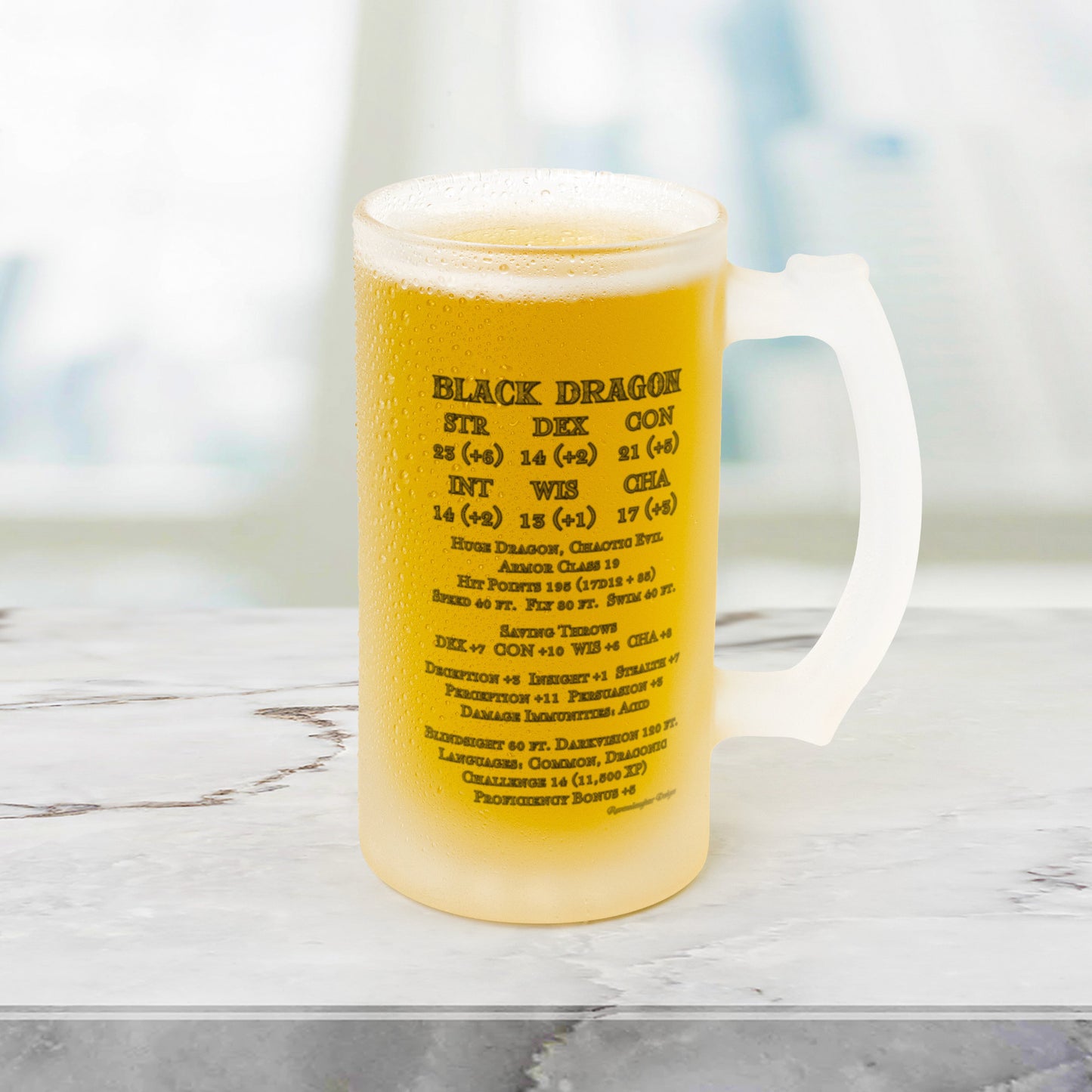 Black Dragon Frosted Mug