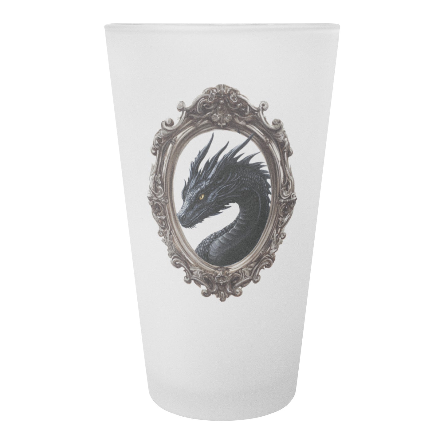 Black Dragon Frosted Pint Glass
