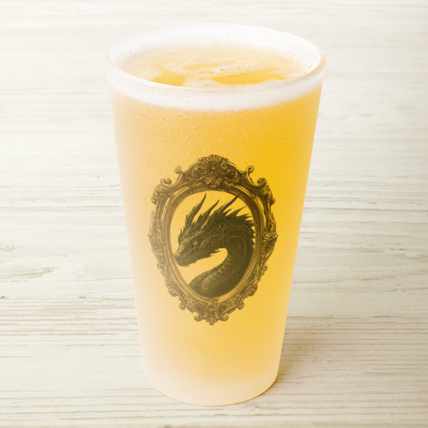 Black Dragon Frosted Pint Glass