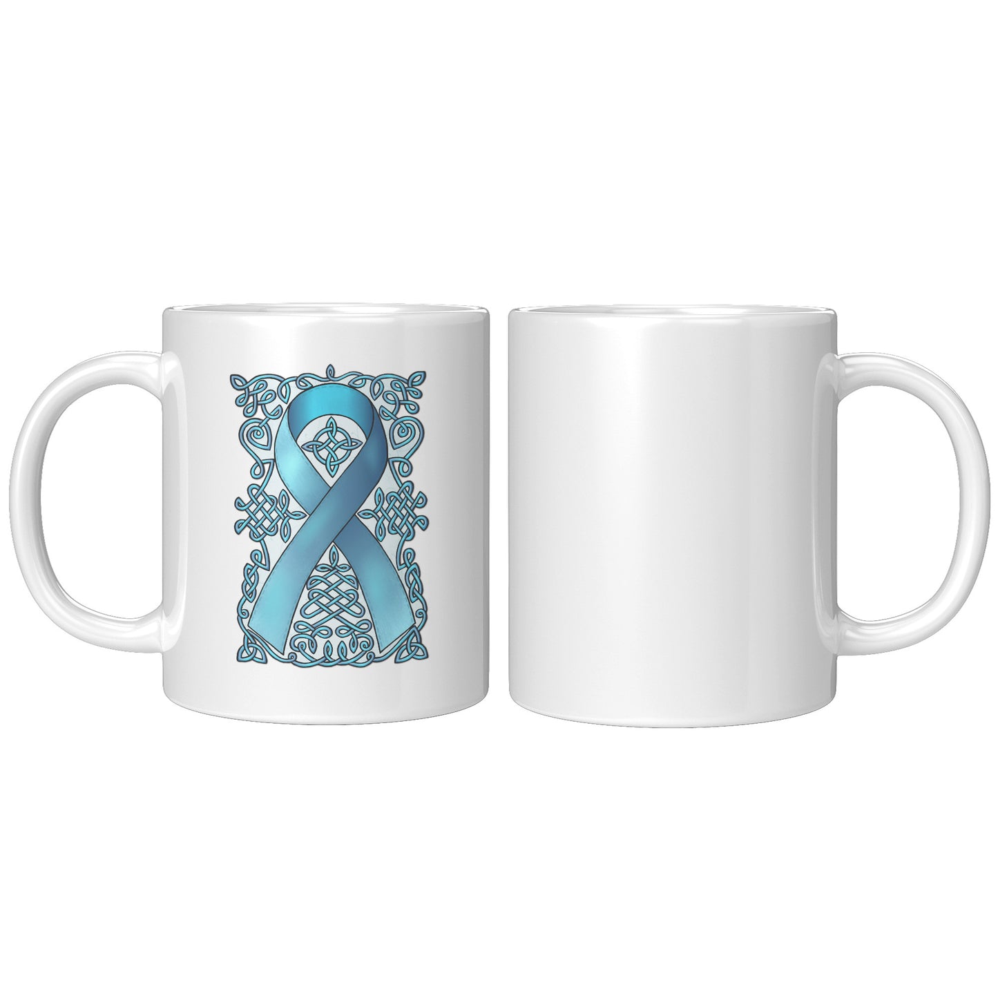 Celtic Art Awareness Ribbon Coffee Mug - Turquoise