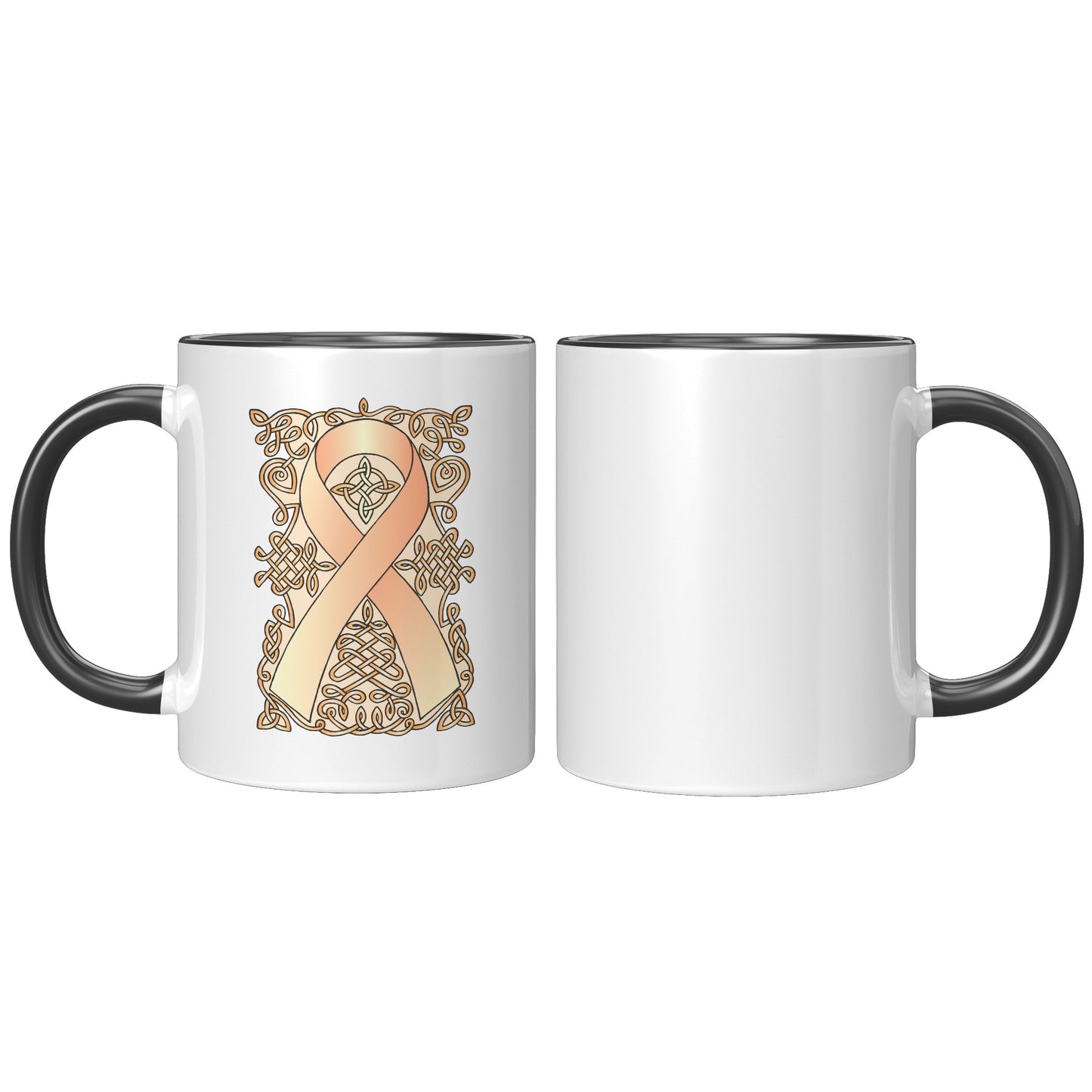 Celtic Art Awareness Ribbon Coffee Mug - Peach