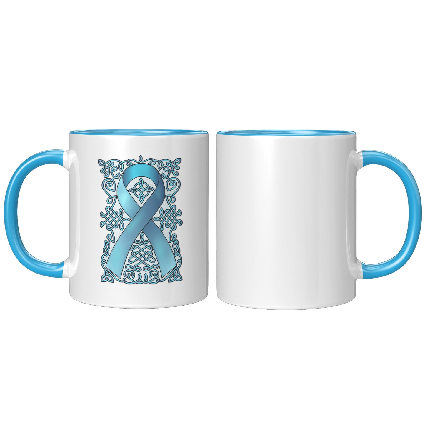 Celtic Art Awareness Ribbon Coffee Mug - Turquoise